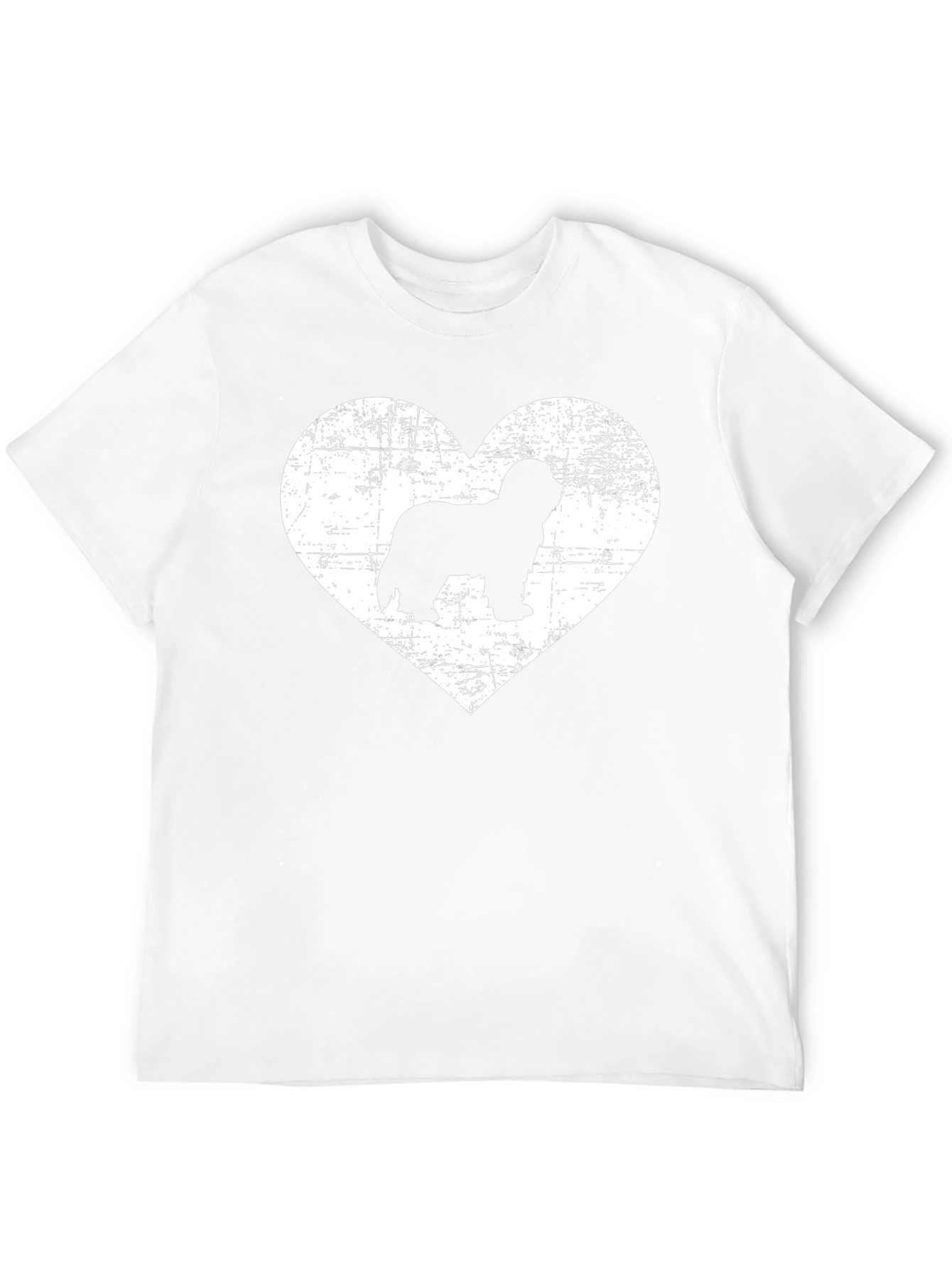 Dog Lover T-Shirt - Heart Silhouette Design