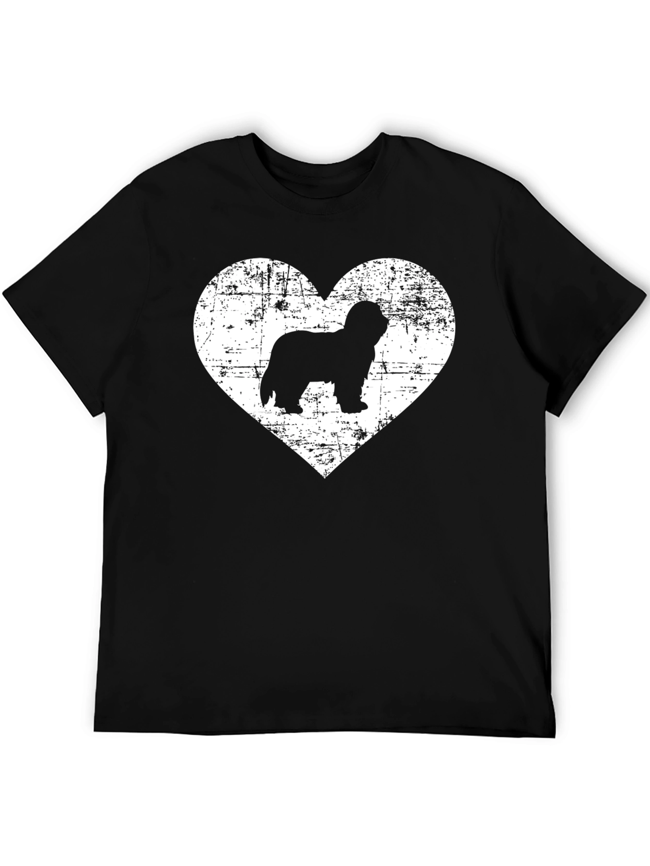 Dog Lover T-Shirt - Heart Silhouette Design