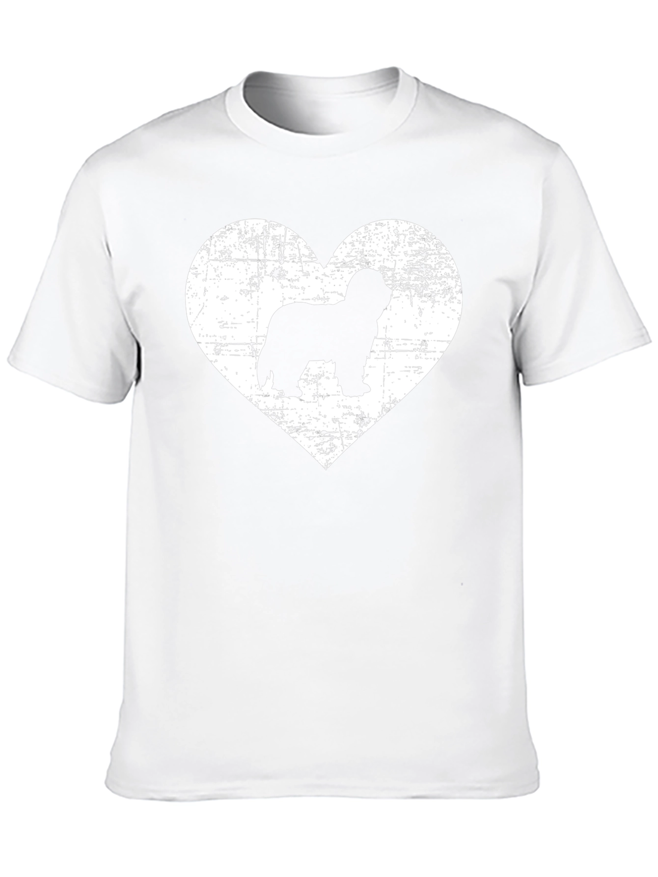 Dog Lover T-Shirt - Heart Silhouette Design