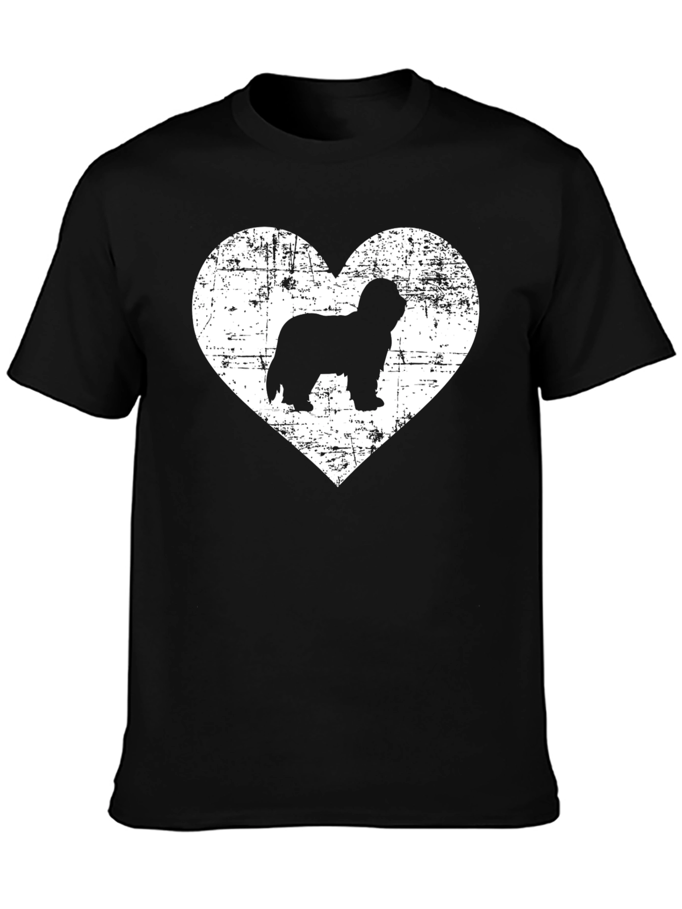 Dog Lover T-Shirt - Heart Silhouette Design