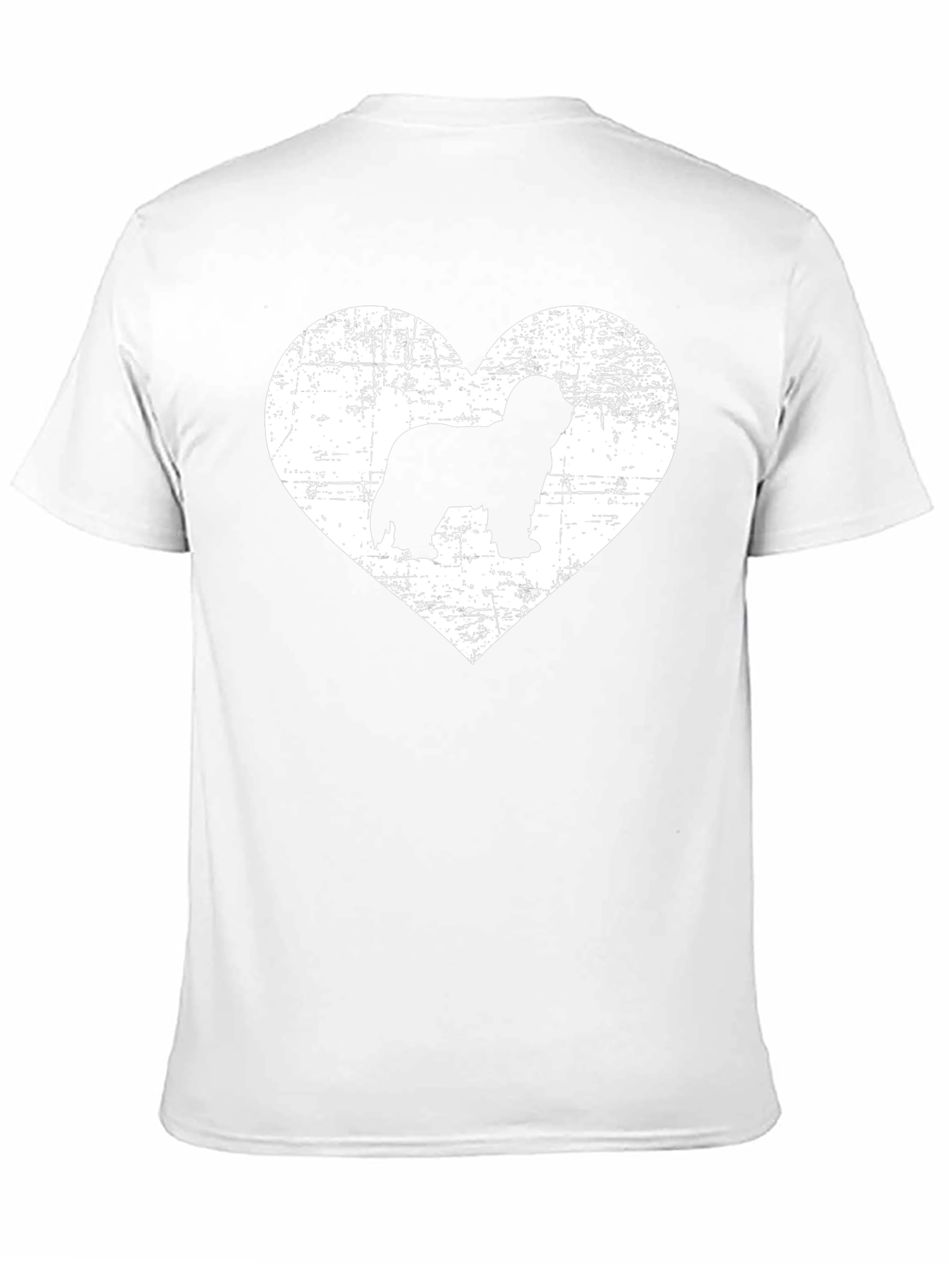 Dog Lover T-Shirt - Heart Silhouette Design
