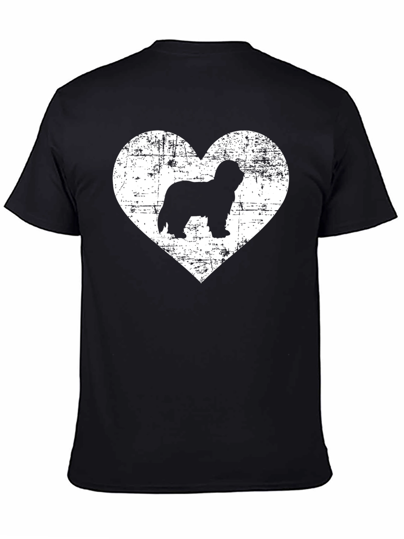 Dog Lover T-Shirt - Heart Silhouette Design
