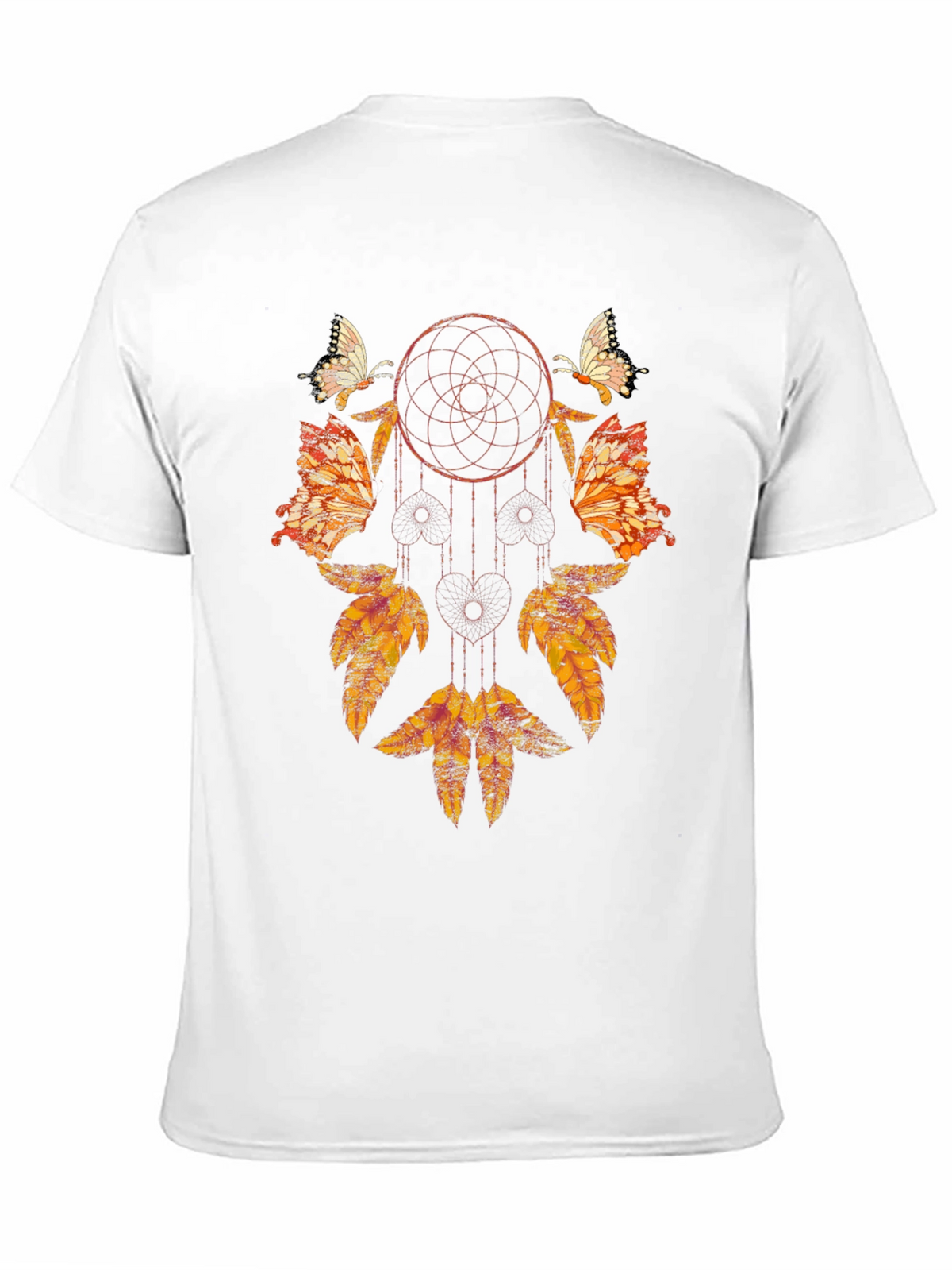 Dreamcatcher Butterfly Graphic Tee - Stylish Black Shirt