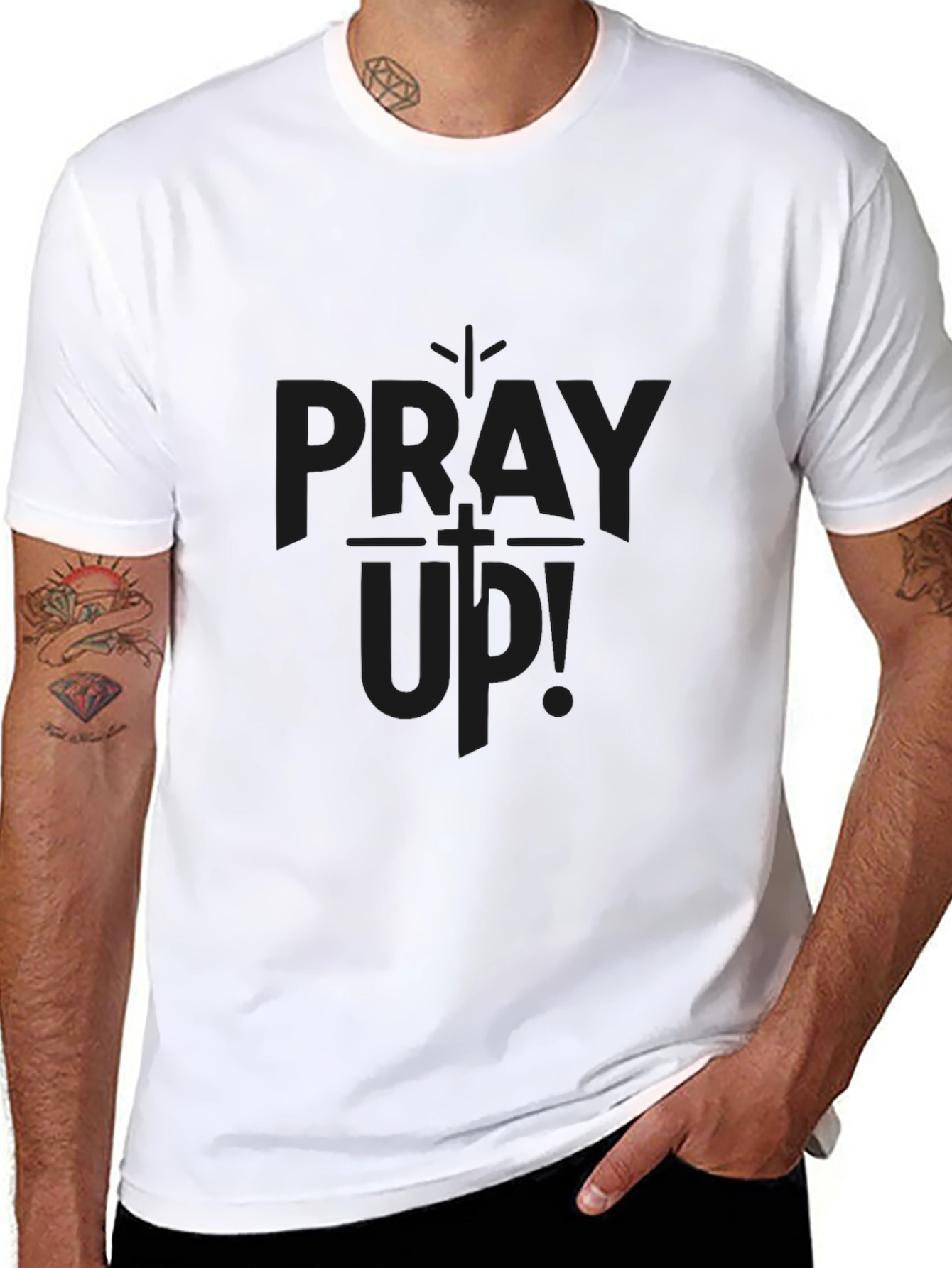 Pray Up! Christian T-Shirt - Classic Fit