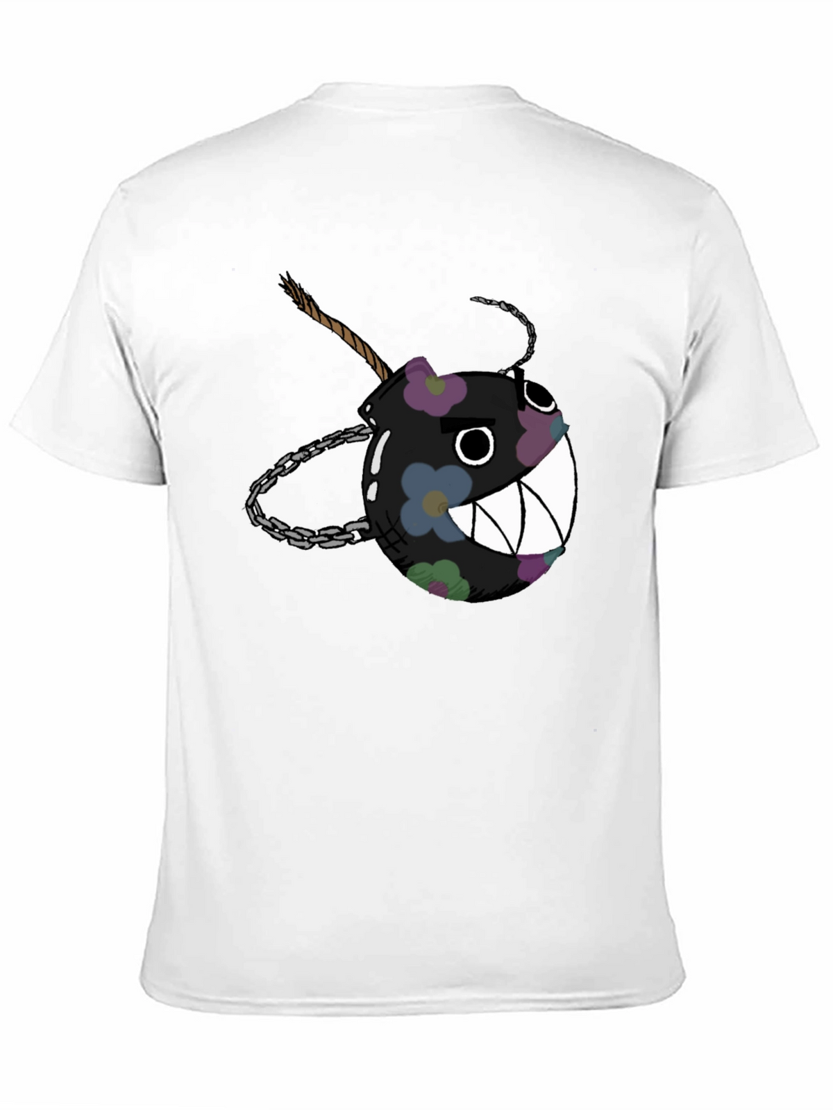 Floral Bomb Graphic Tee - Casual Black T-Shirt