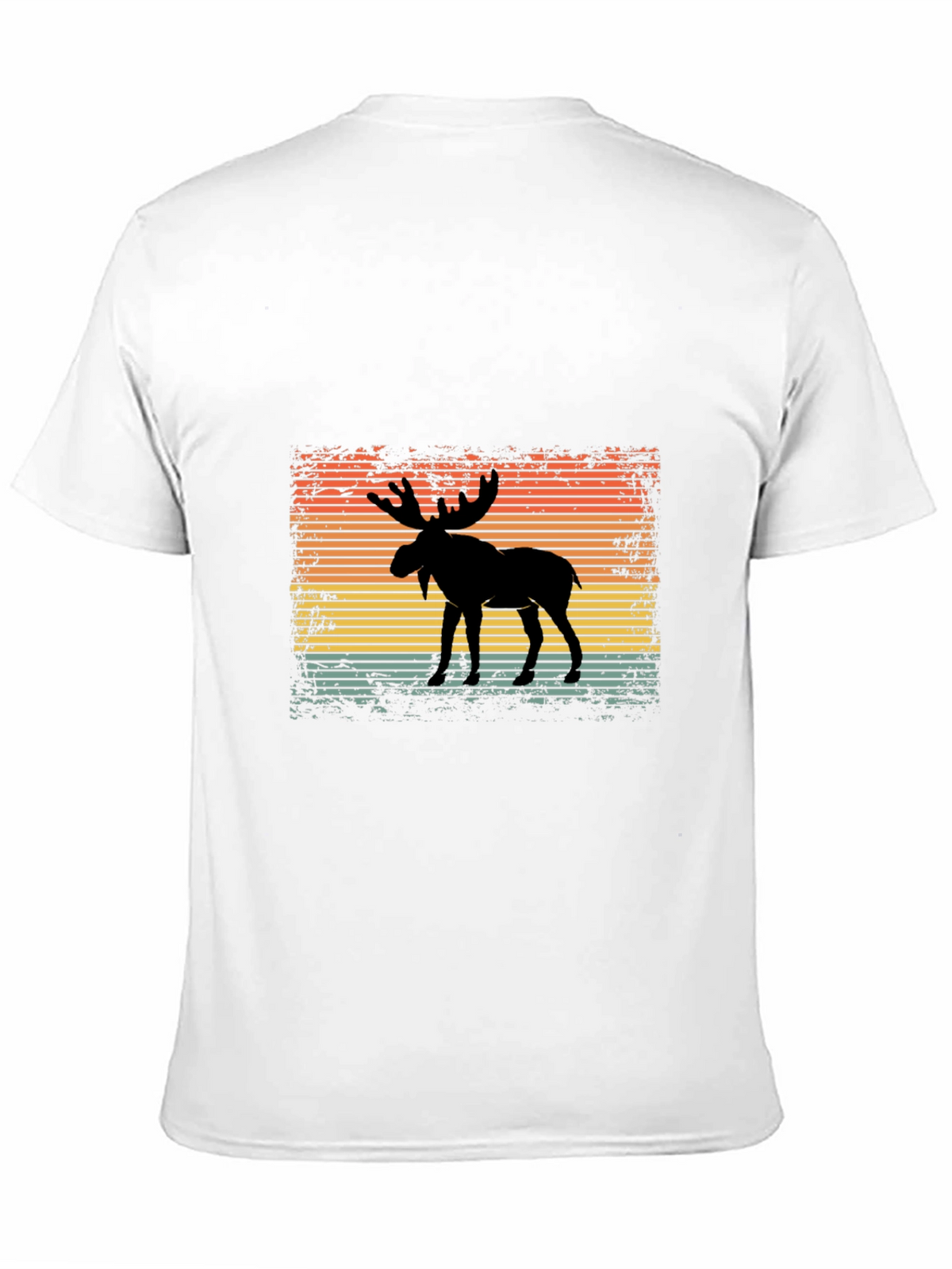 Moose Silhouette Sunset Graphic Tee