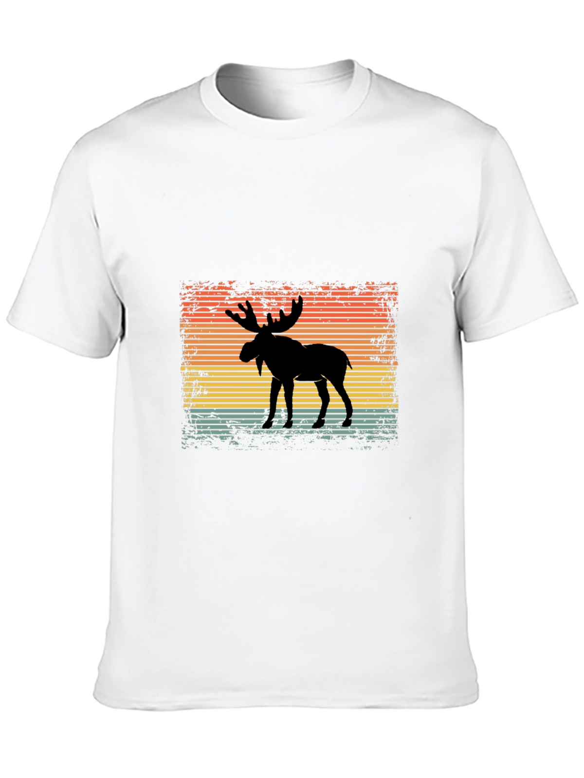 Moose Silhouette Sunset Graphic Tee