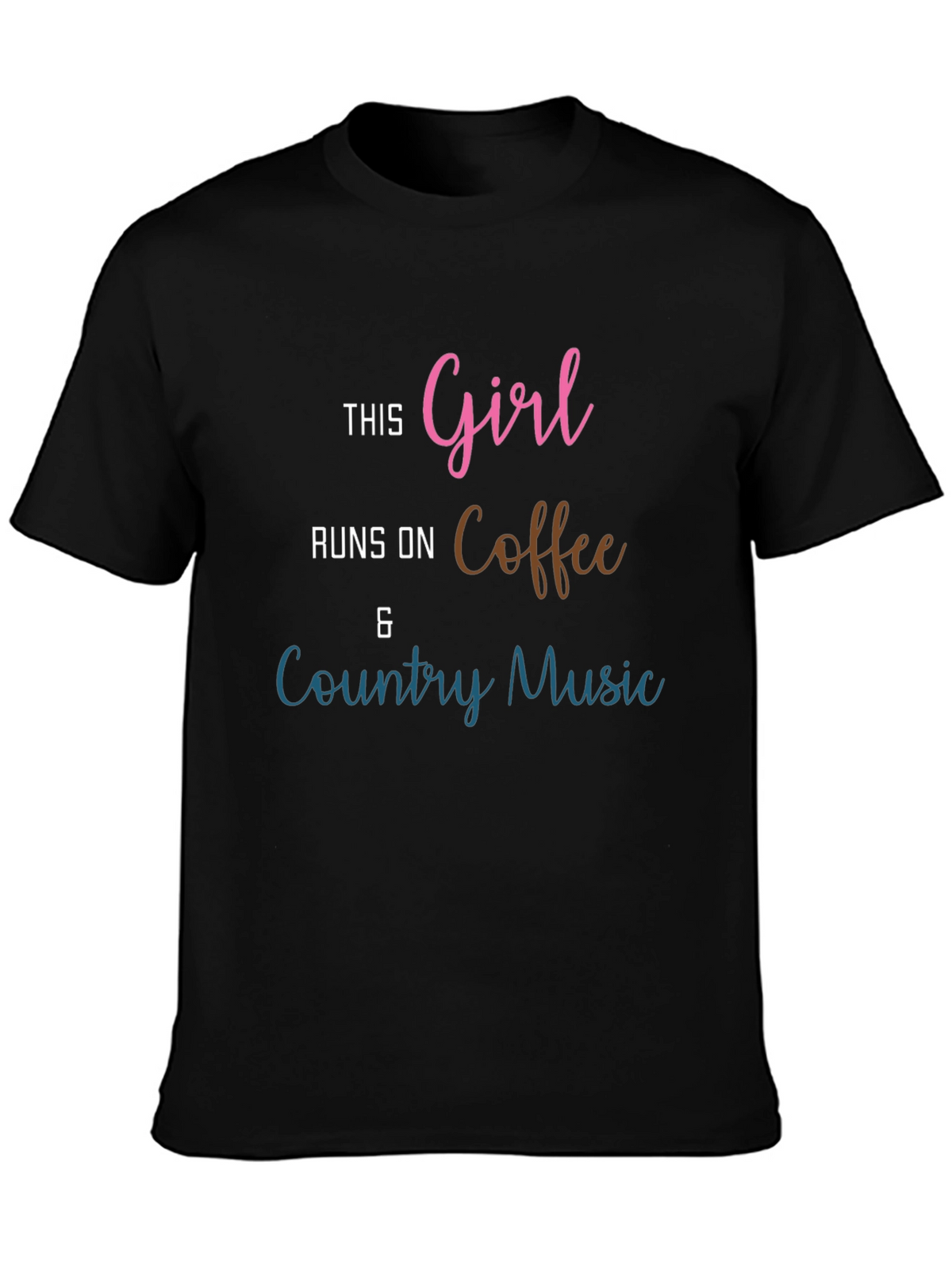 Girl Runs on Coffee & Country Music T-Shirt