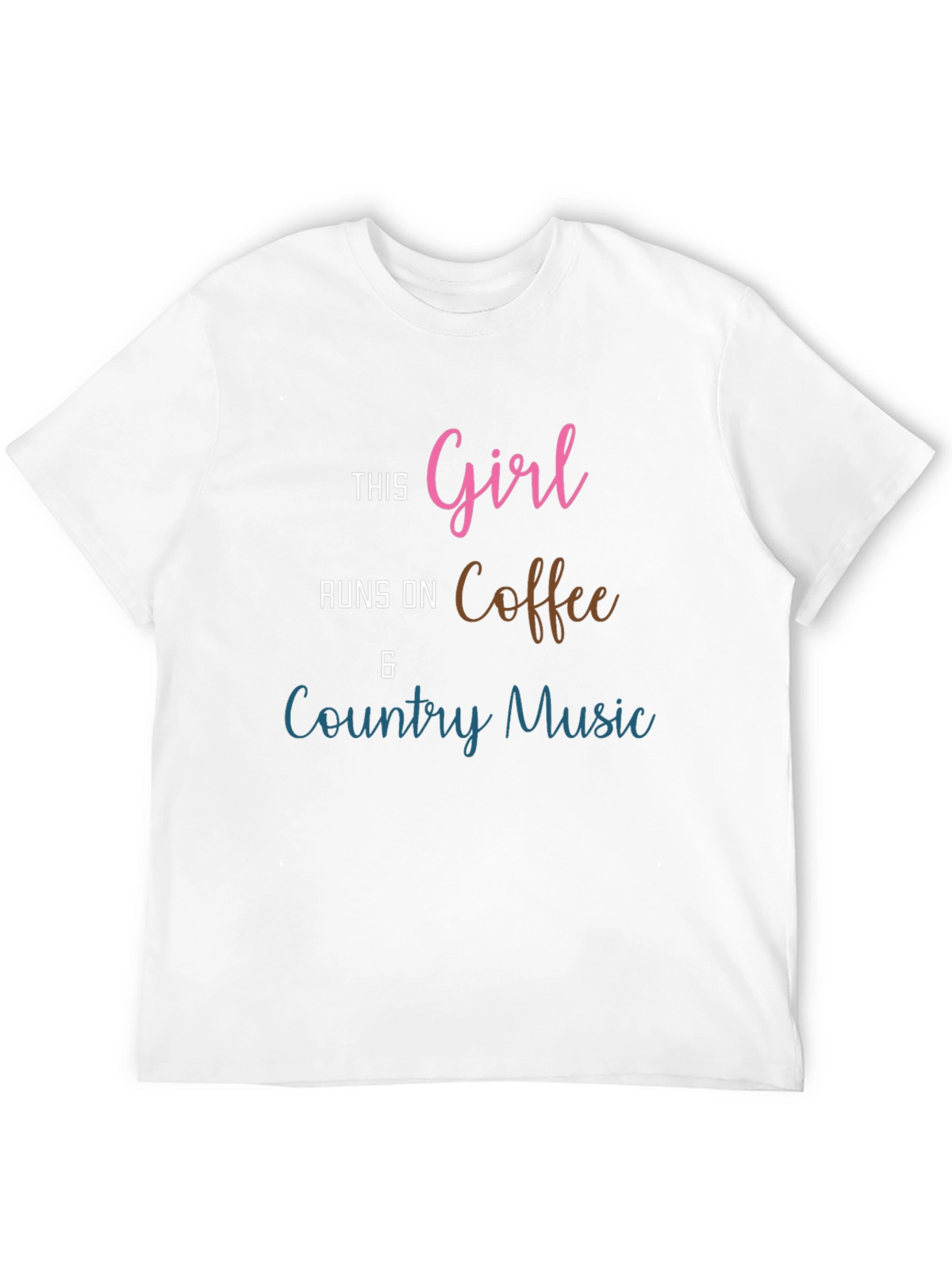 Girl Runs on Coffee & Country Music T-Shirt