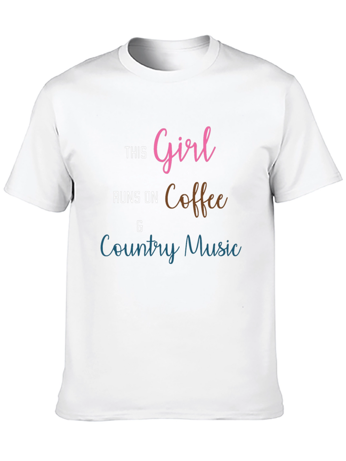 Girl Runs on Coffee & Country Music T-Shirt