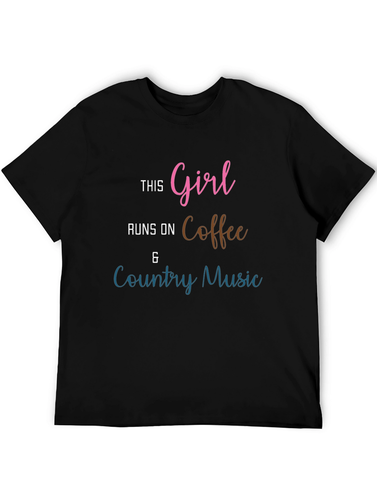 Girl Runs on Coffee & Country Music T-Shirt