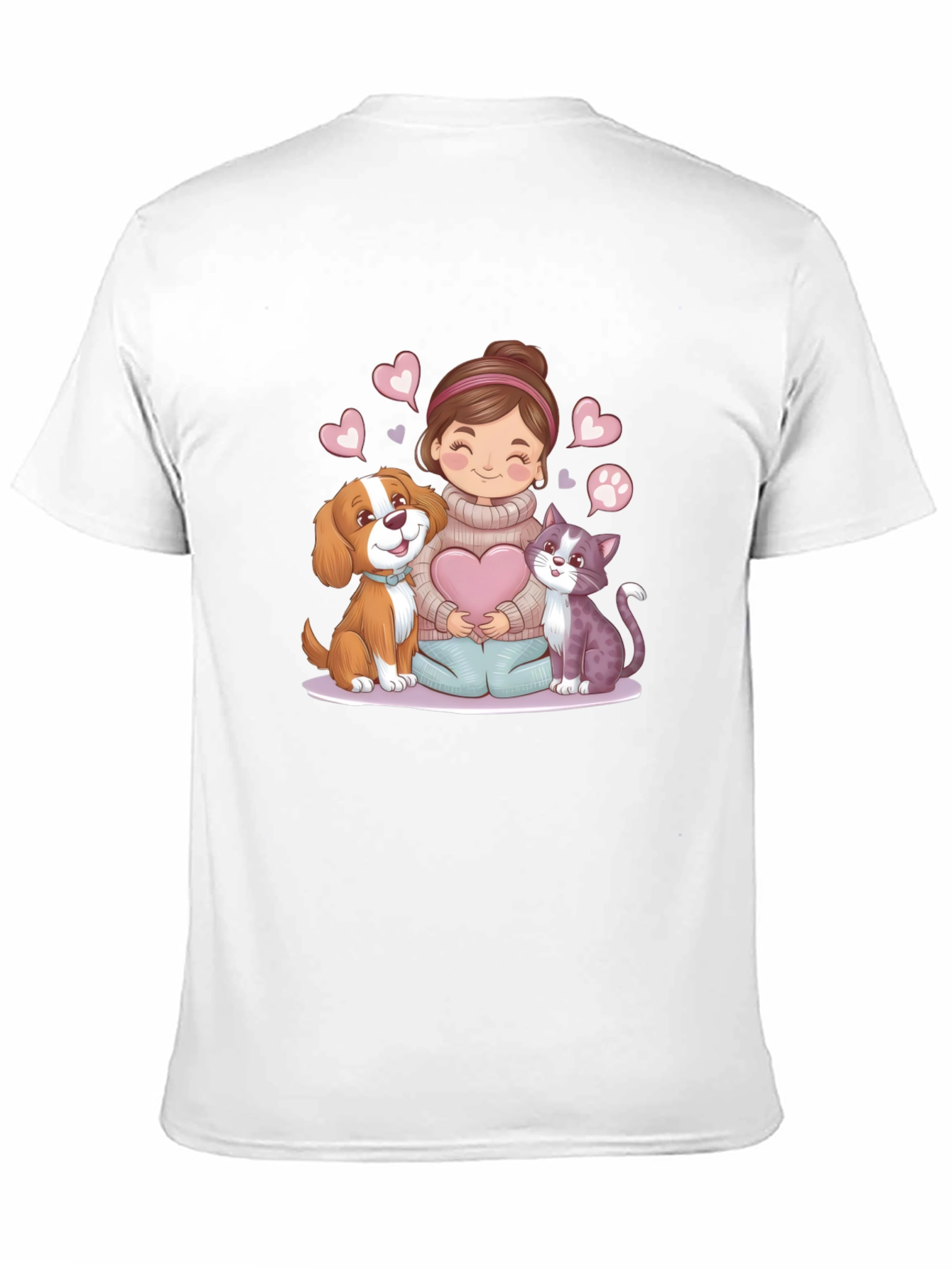 Cute Cartoon Pet Lover T-Shirt