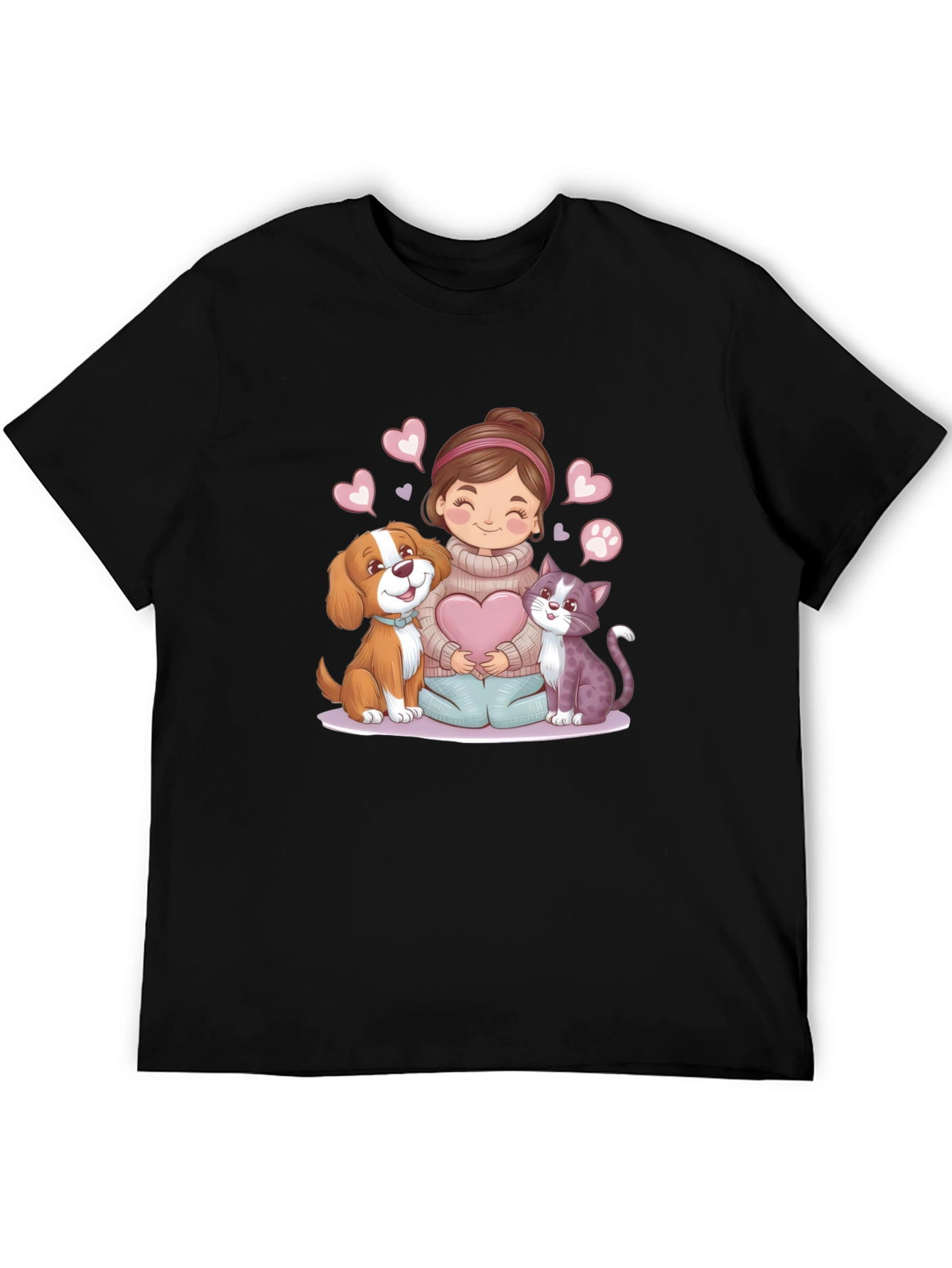 Cute Cartoon Pet Lover T-Shirt