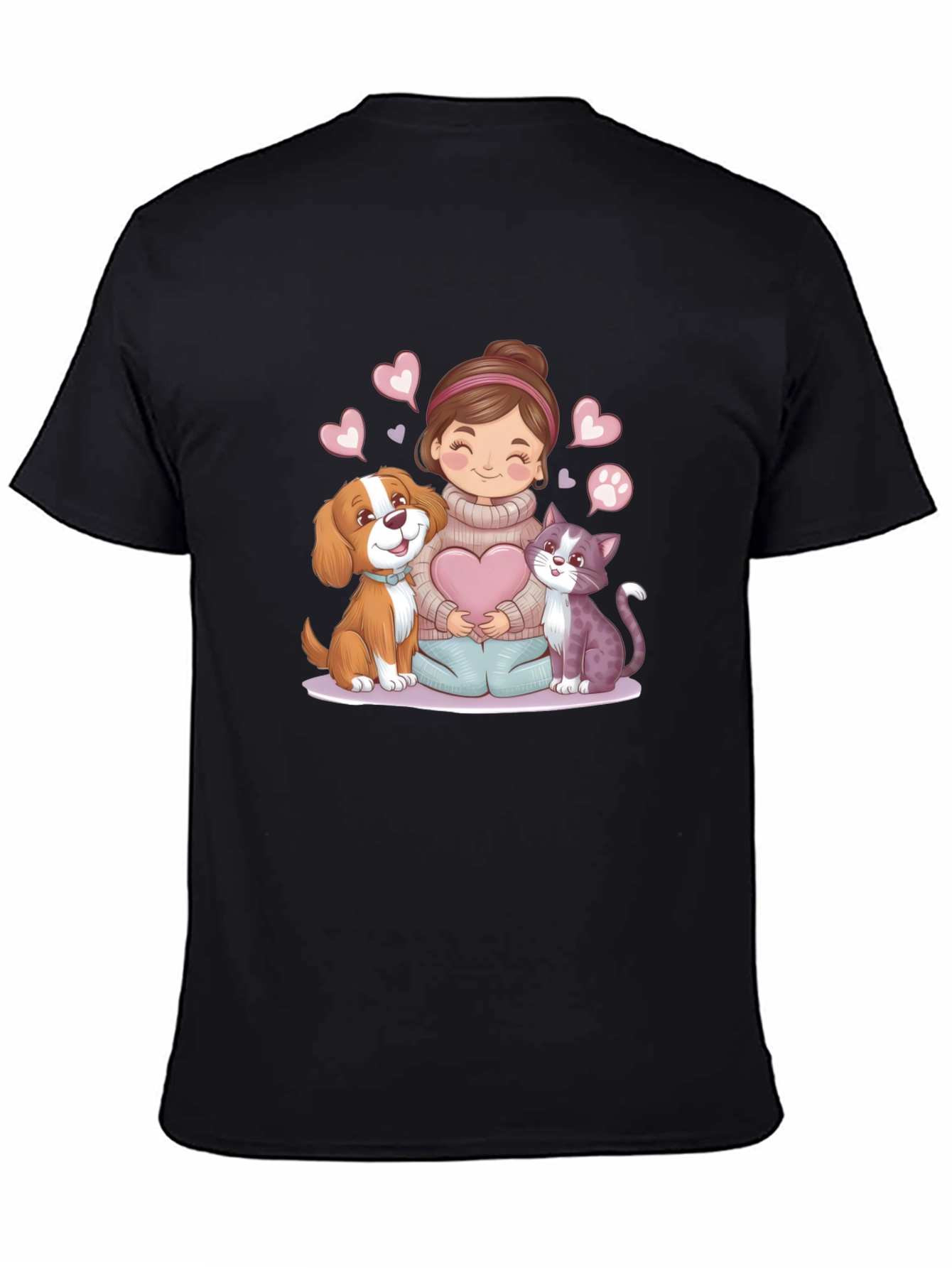 Cute Cartoon Pet Lover T-Shirt