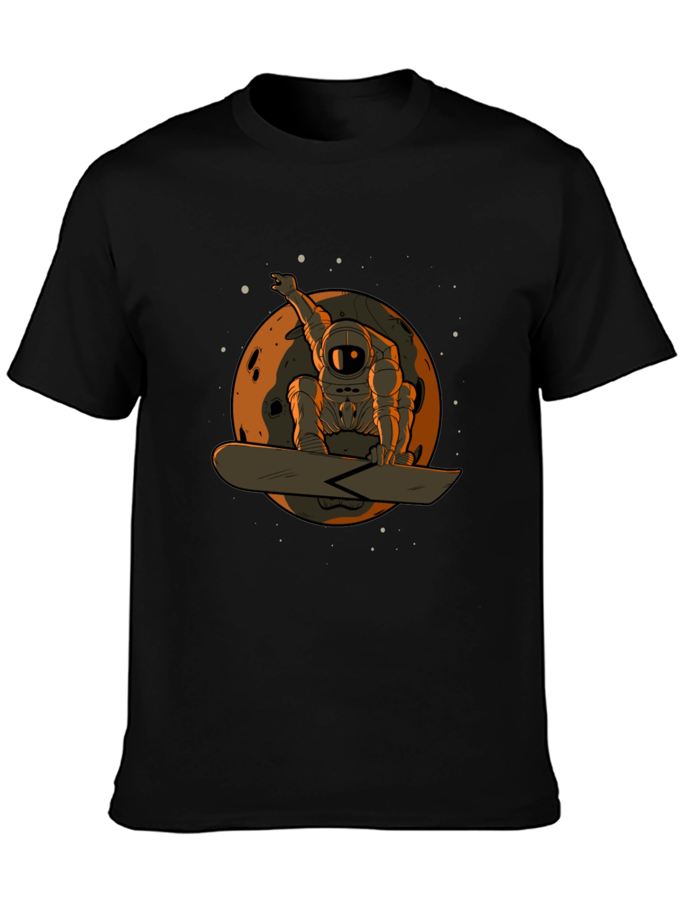 Astronaut Snowboarder Graphic T-Shirt