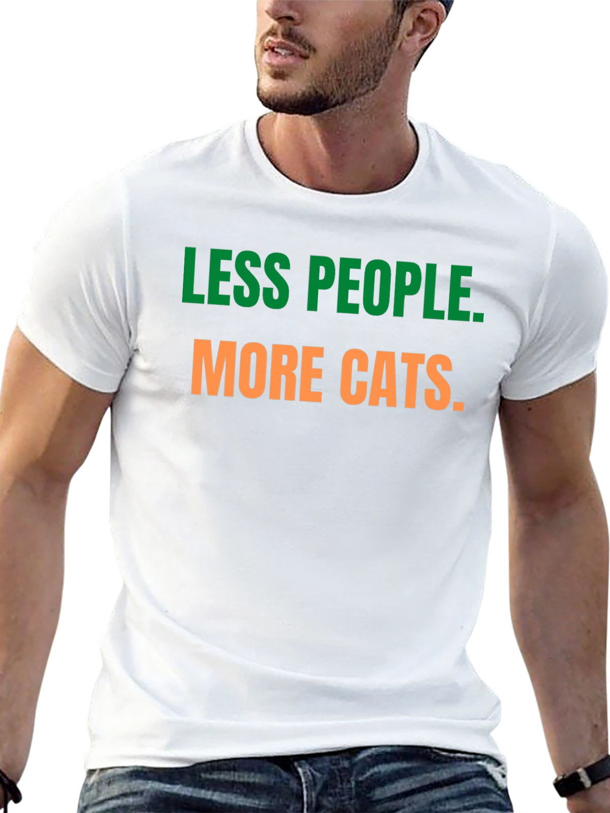 Less People More Cats Graphic Tee