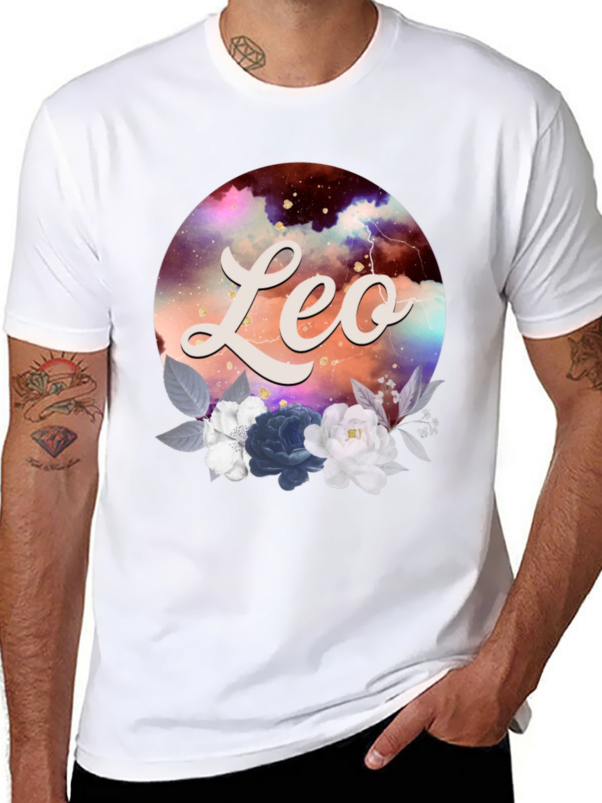 Leo Zodiac Floral T-Shirt