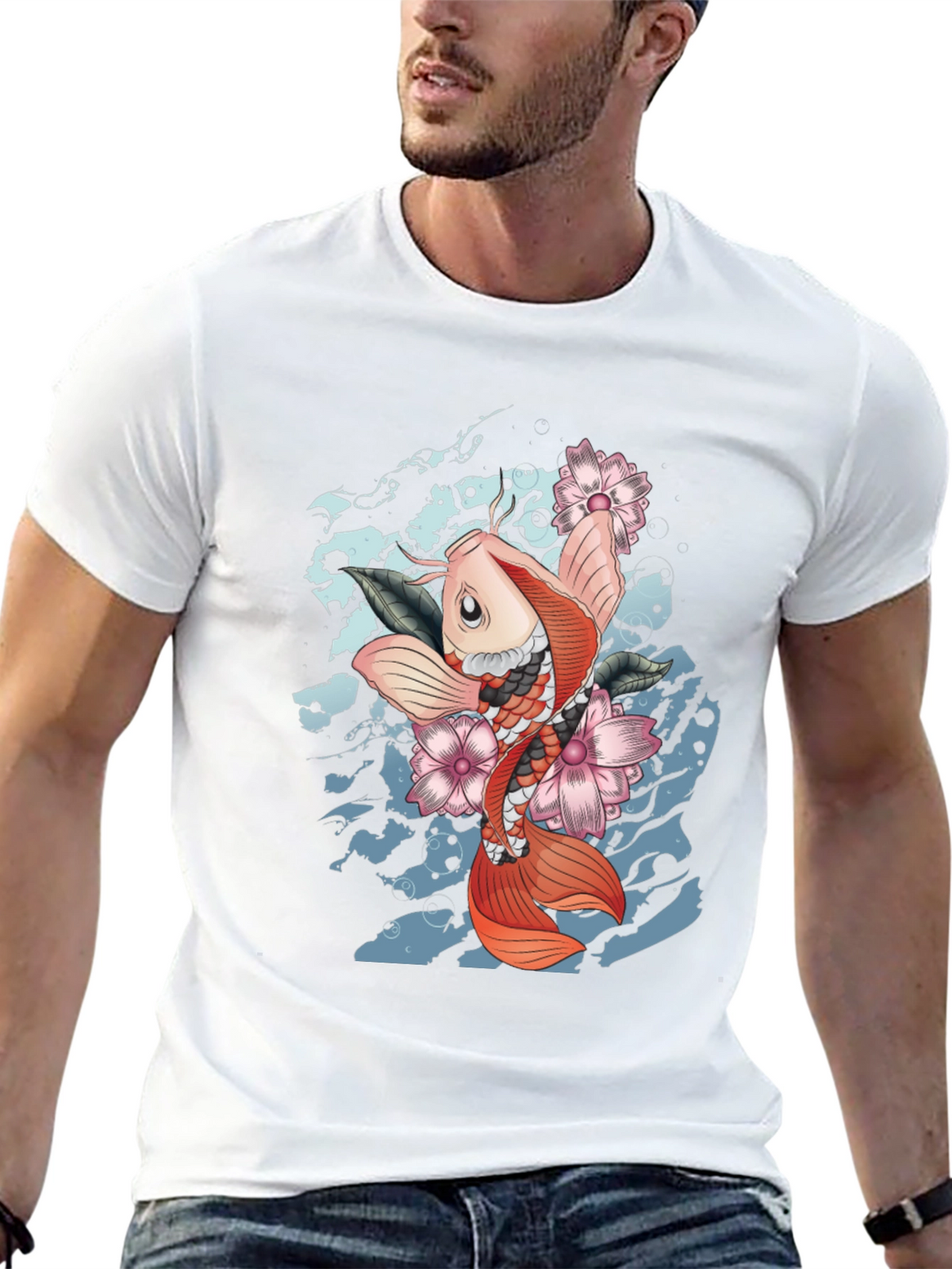 Koi Fish Graphic T-Shirt - Unique Design
