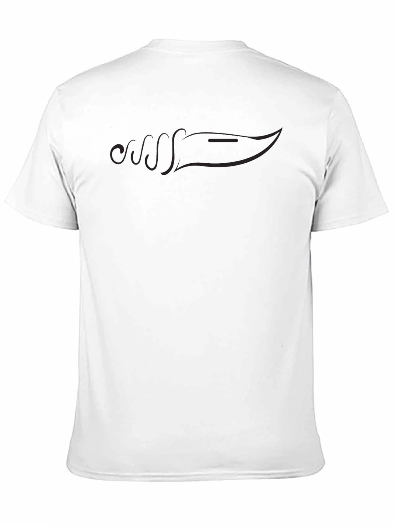Stealthy Black Knife Graphic Tee - Modern Style