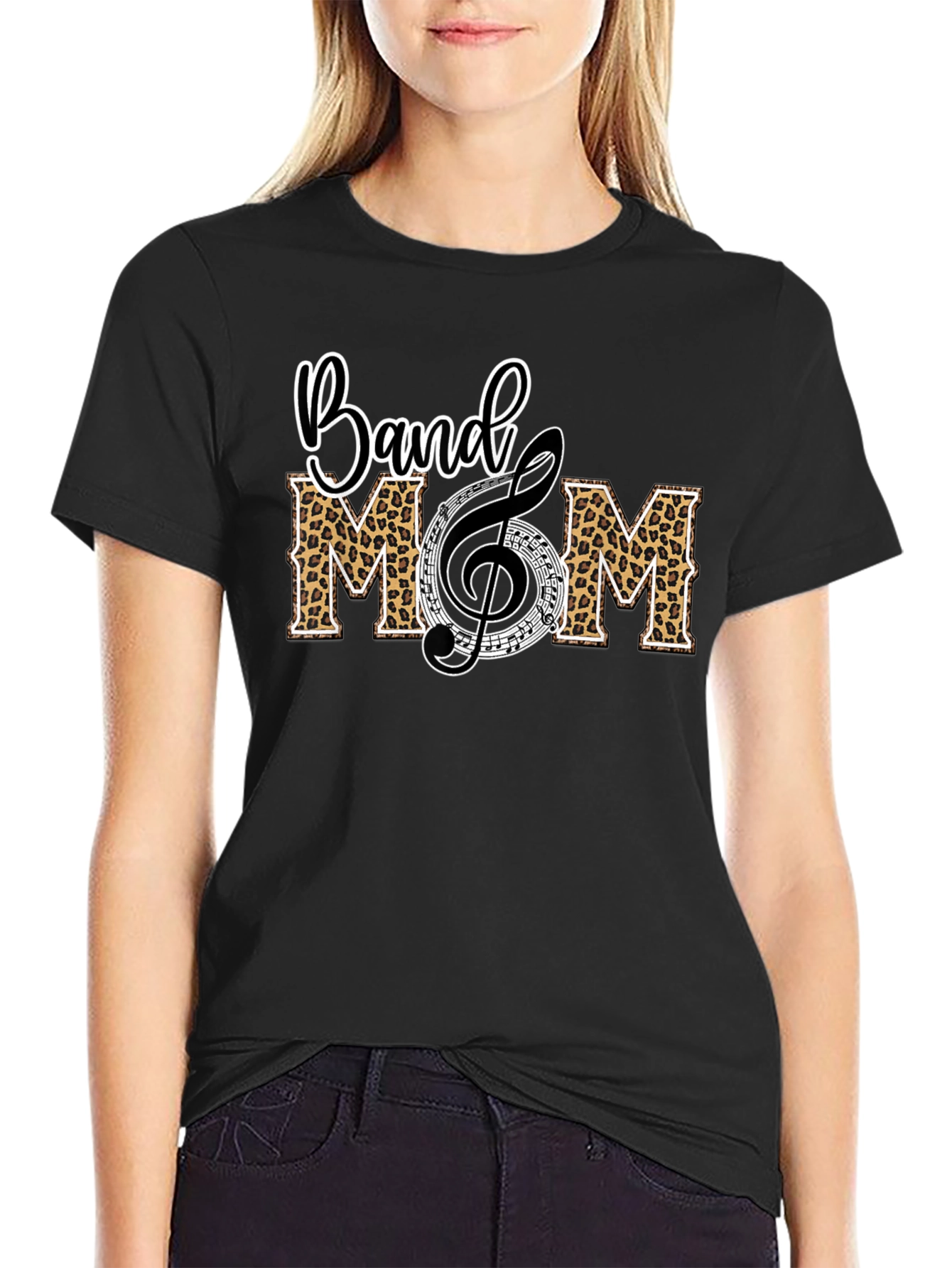 Band Mom Leopard Print T-Shirt