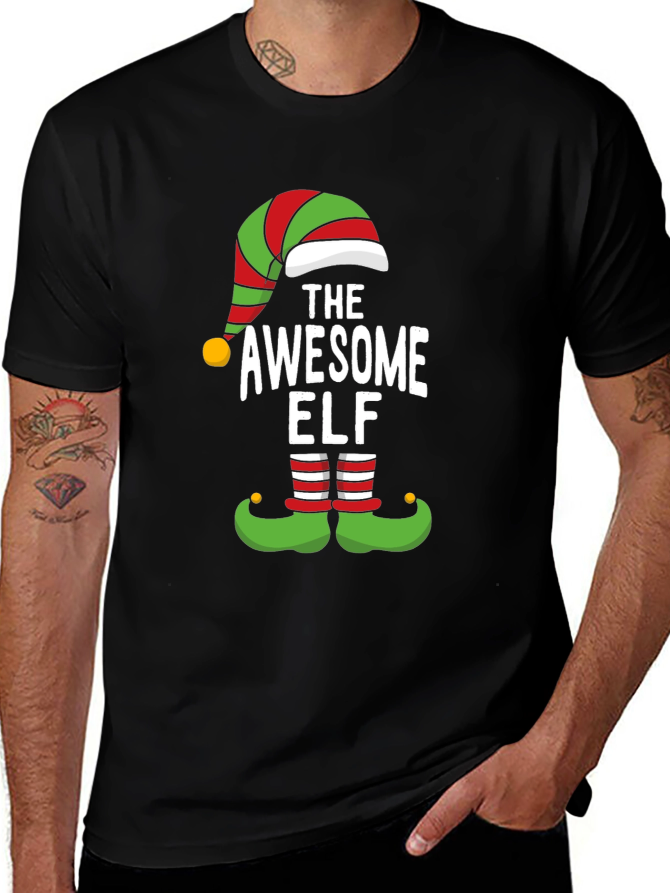 Awesome Elf Christmas Holiday T-Shirt