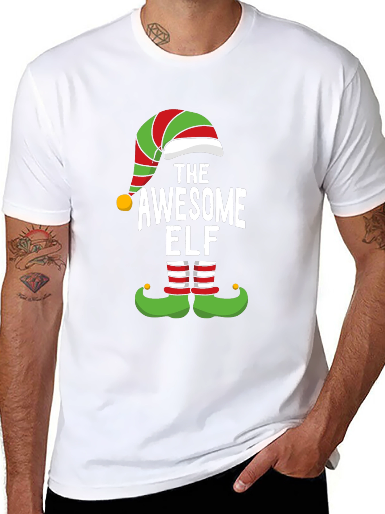 Awesome Elf Christmas Holiday T-Shirt
