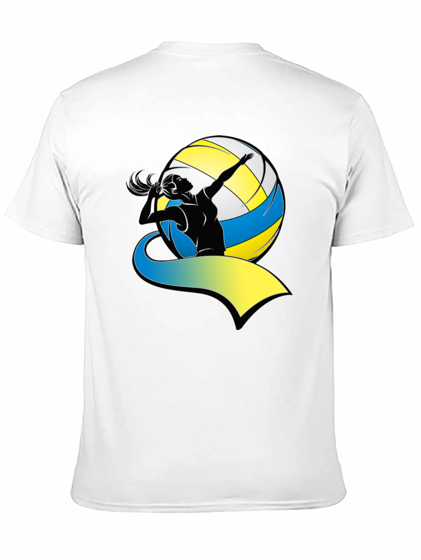 Volleyball Player Graphic Tee - Black