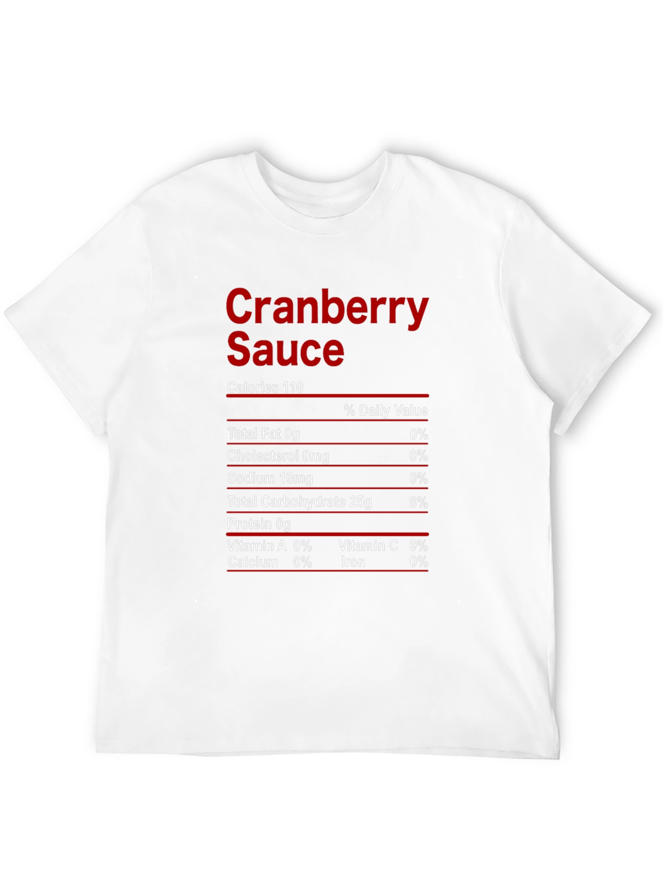 Cranberry Sauce Nutrition Facts T-Shirt