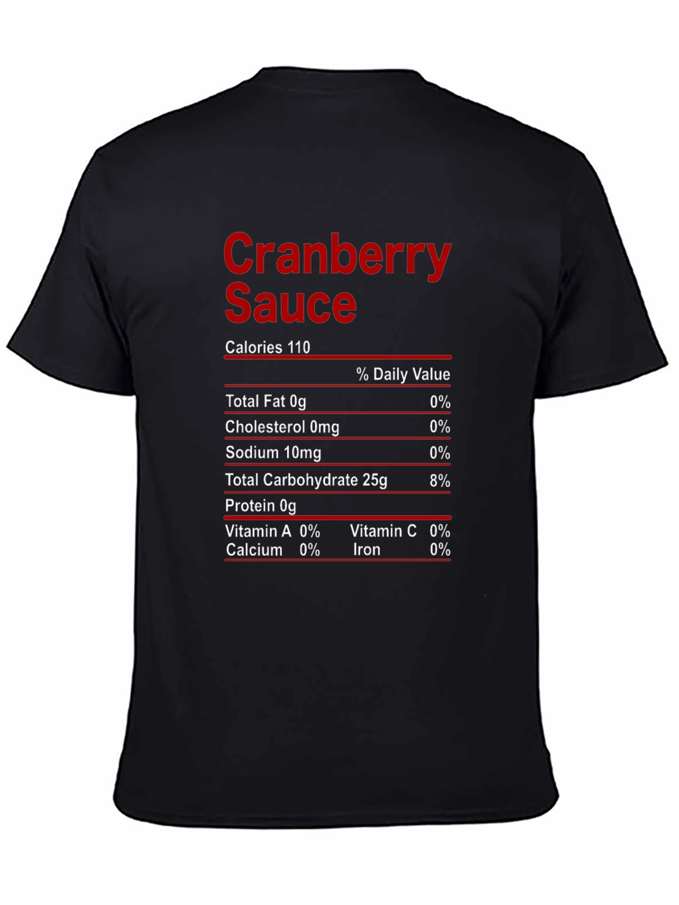 Cranberry Sauce Nutrition Facts T-Shirt