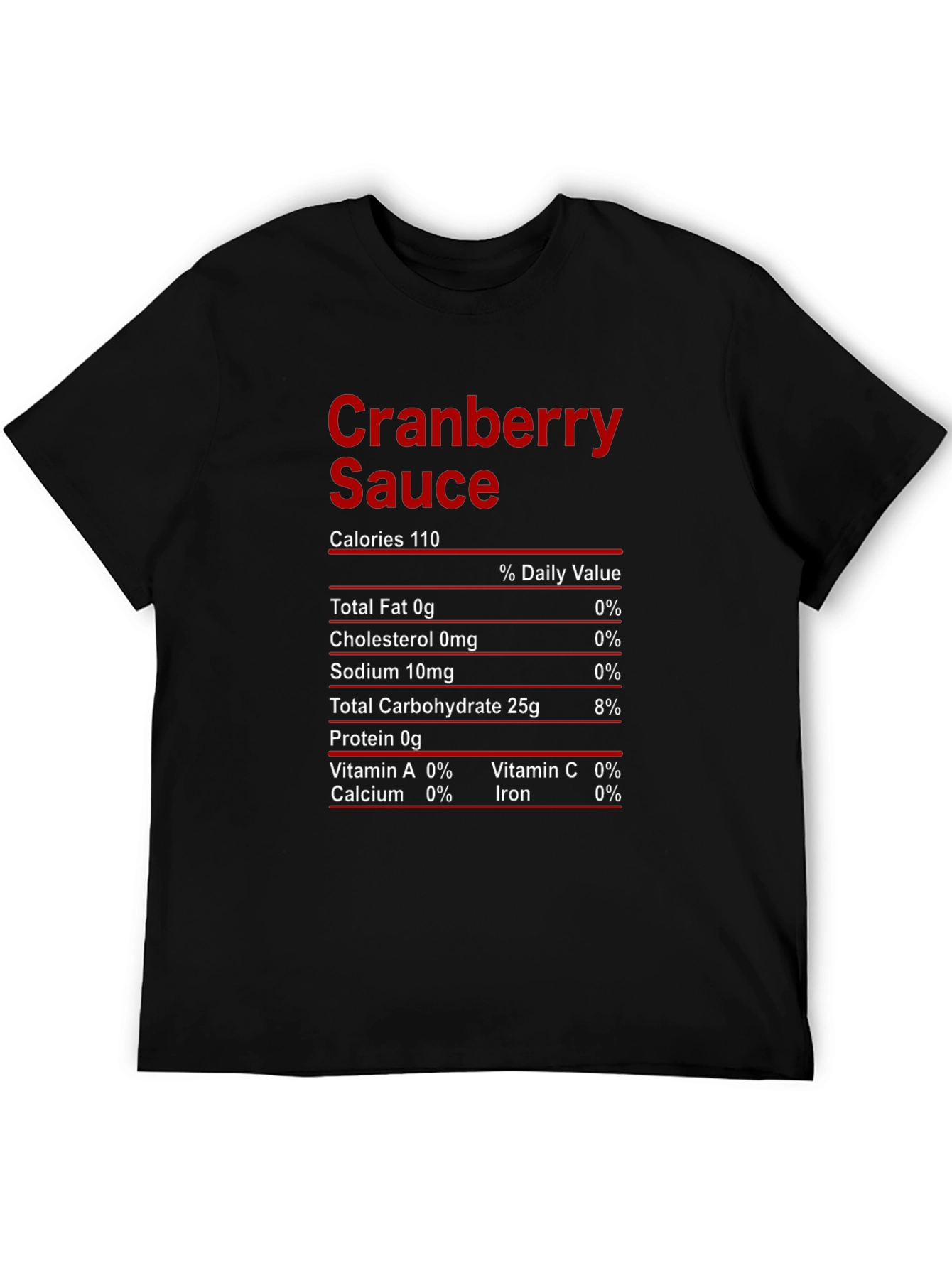 Cranberry Sauce Nutrition Facts T-Shirt