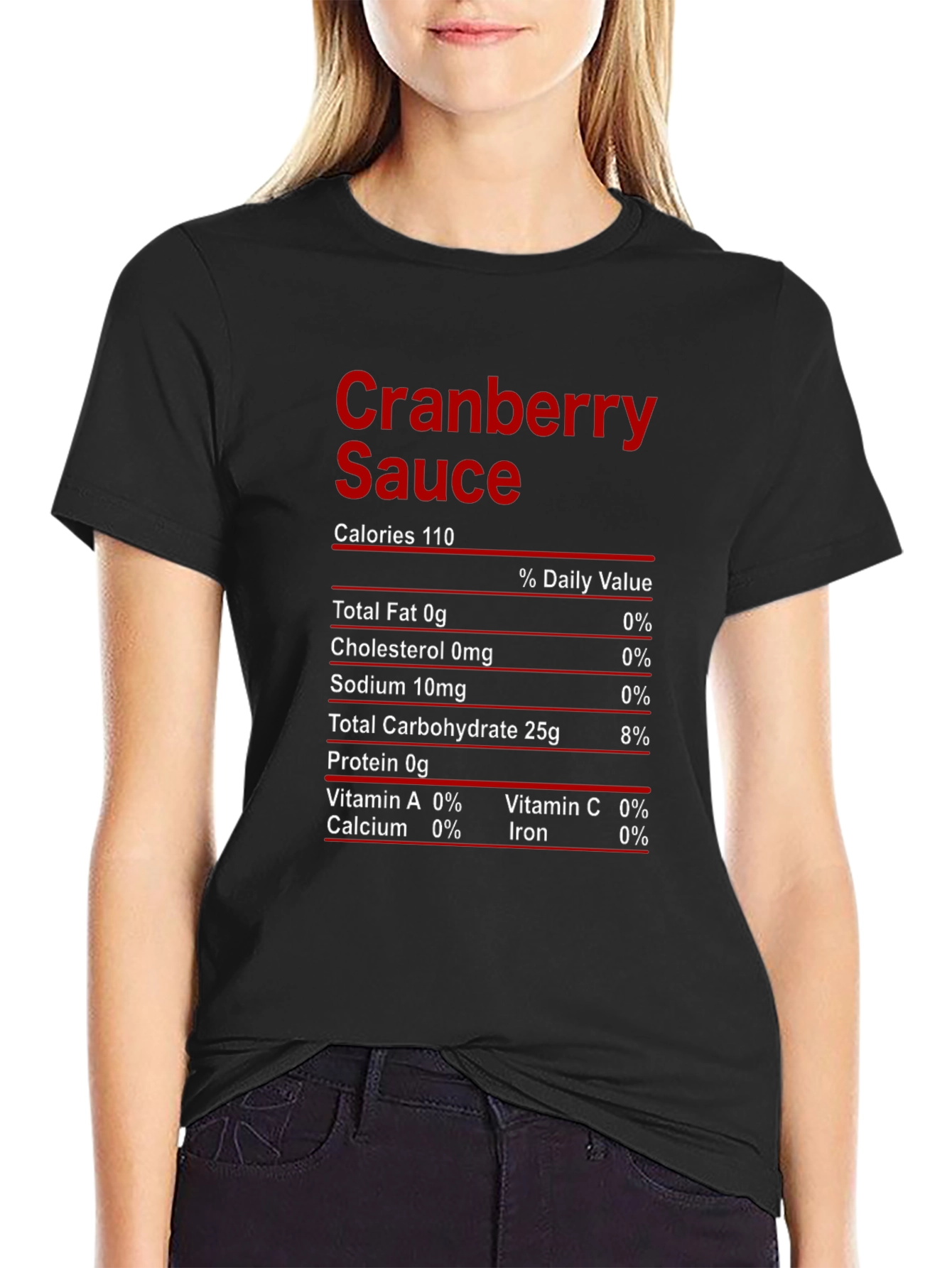 Cranberry Sauce Nutrition Facts T-Shirt