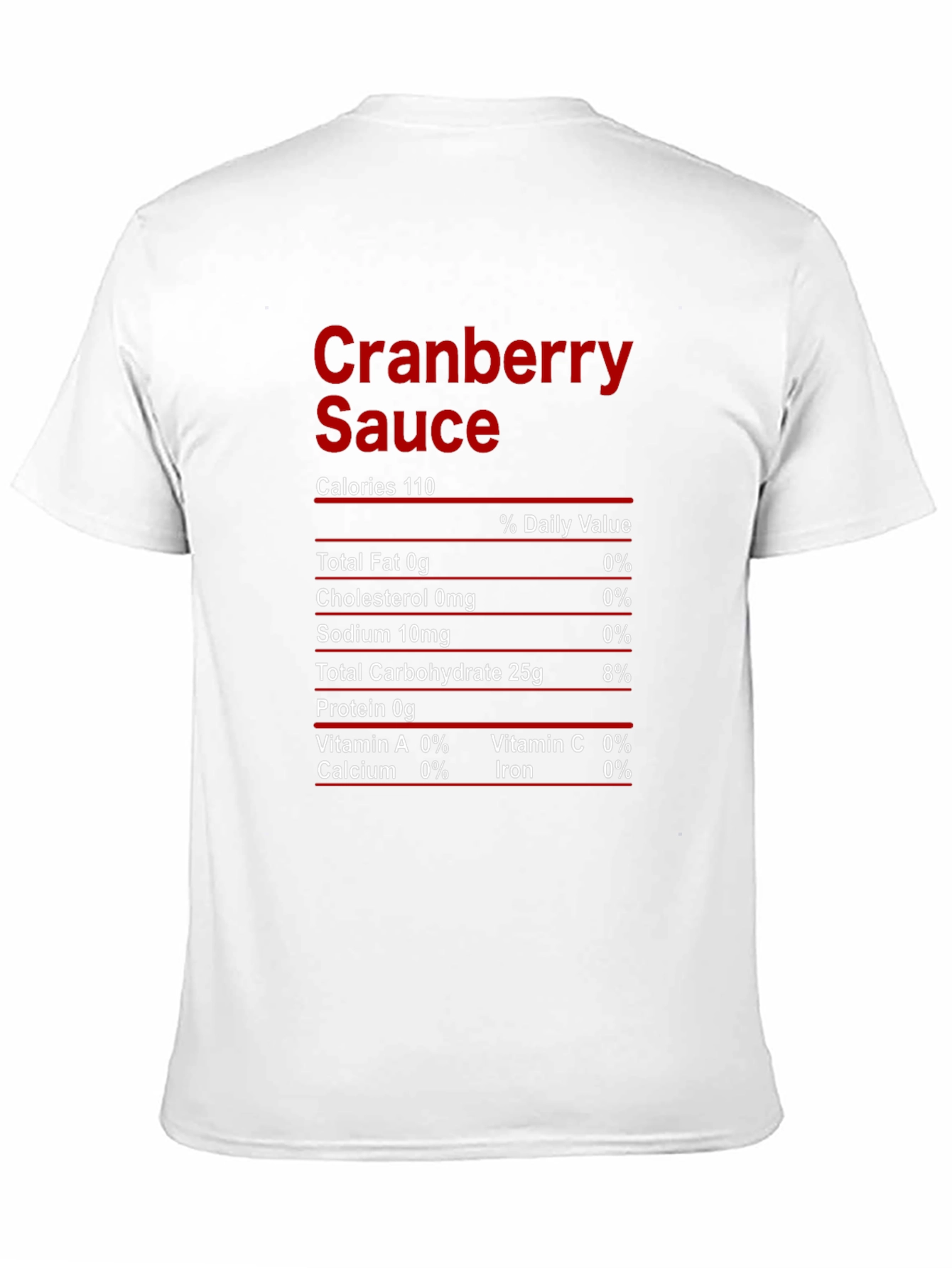 Cranberry Sauce Nutrition Facts T-Shirt