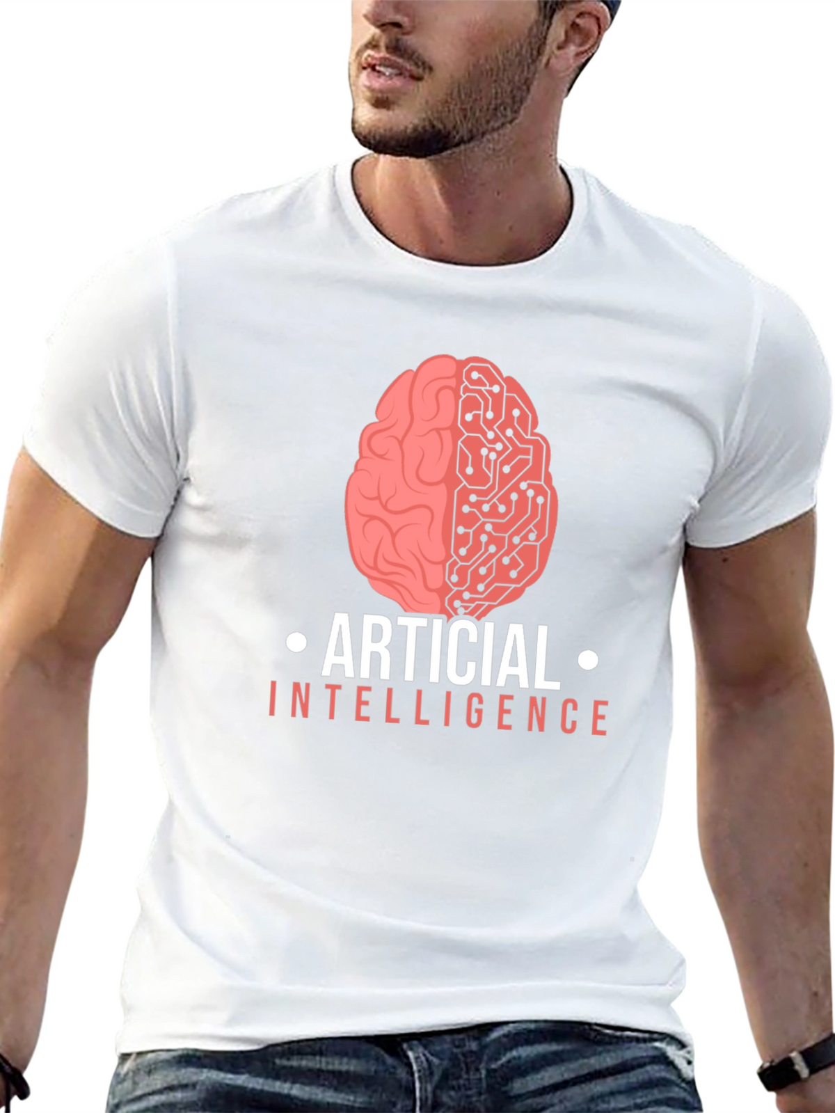 Artificial Intelligence Brain Graphic T-Shirt