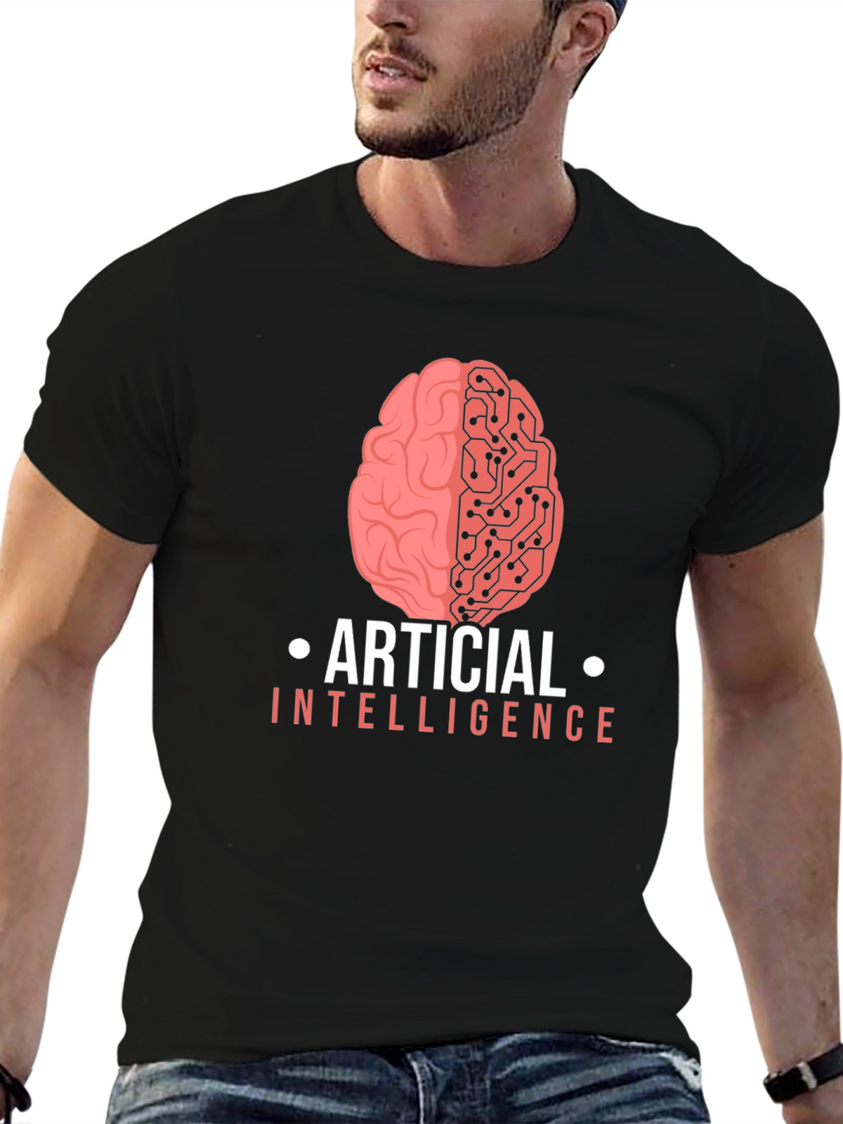 Artificial Intelligence Brain Graphic T-Shirt