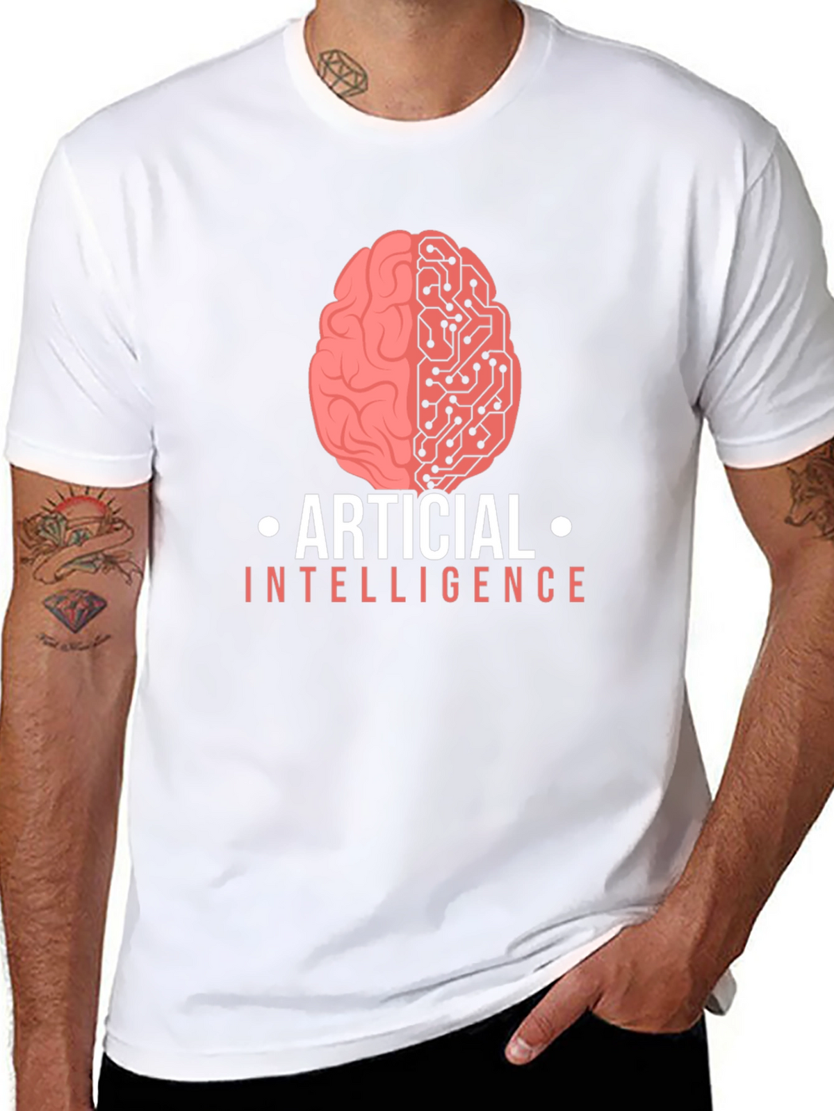 Artificial Intelligence Brain Graphic T-Shirt