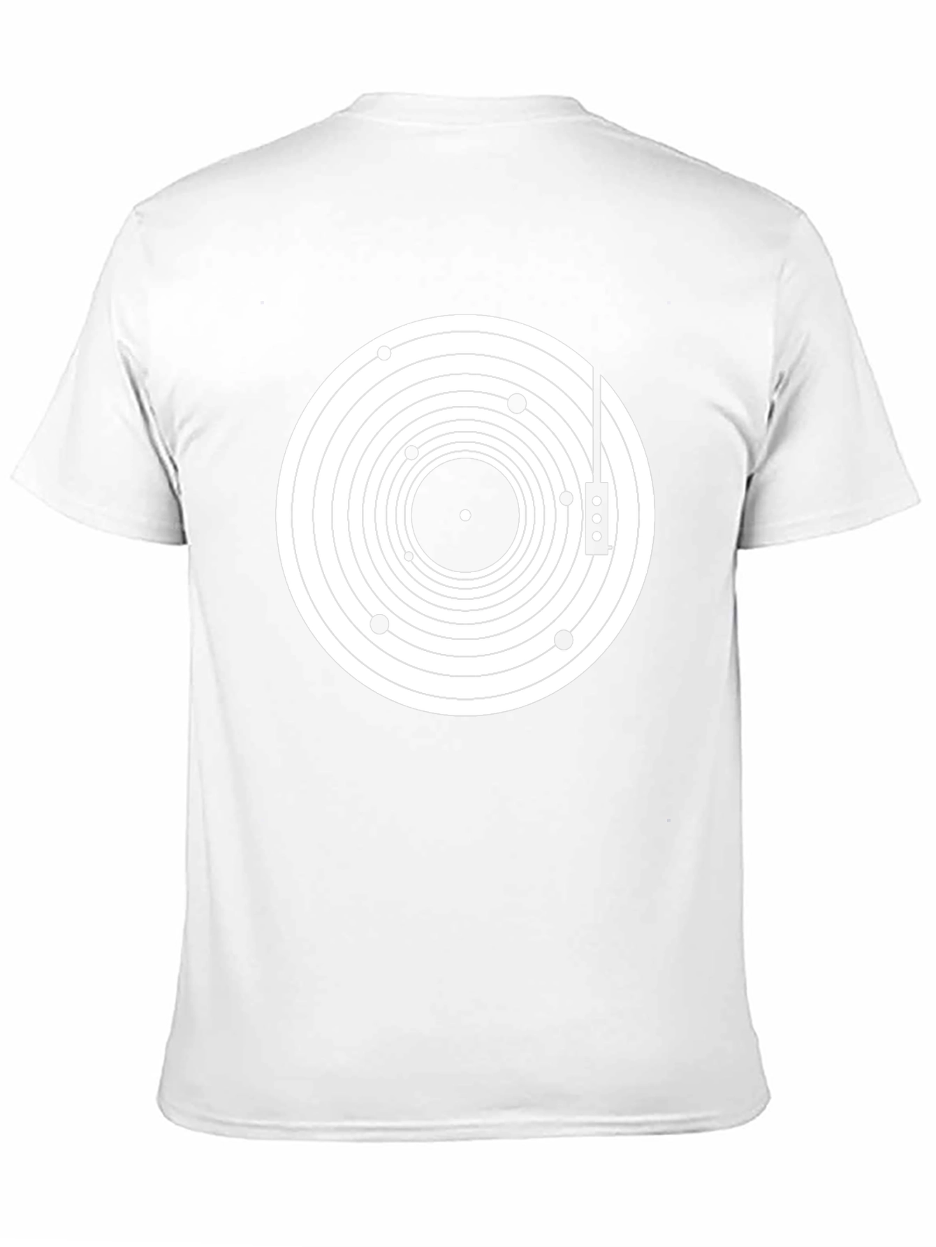 Geometric Record Player T-Shirt - Black