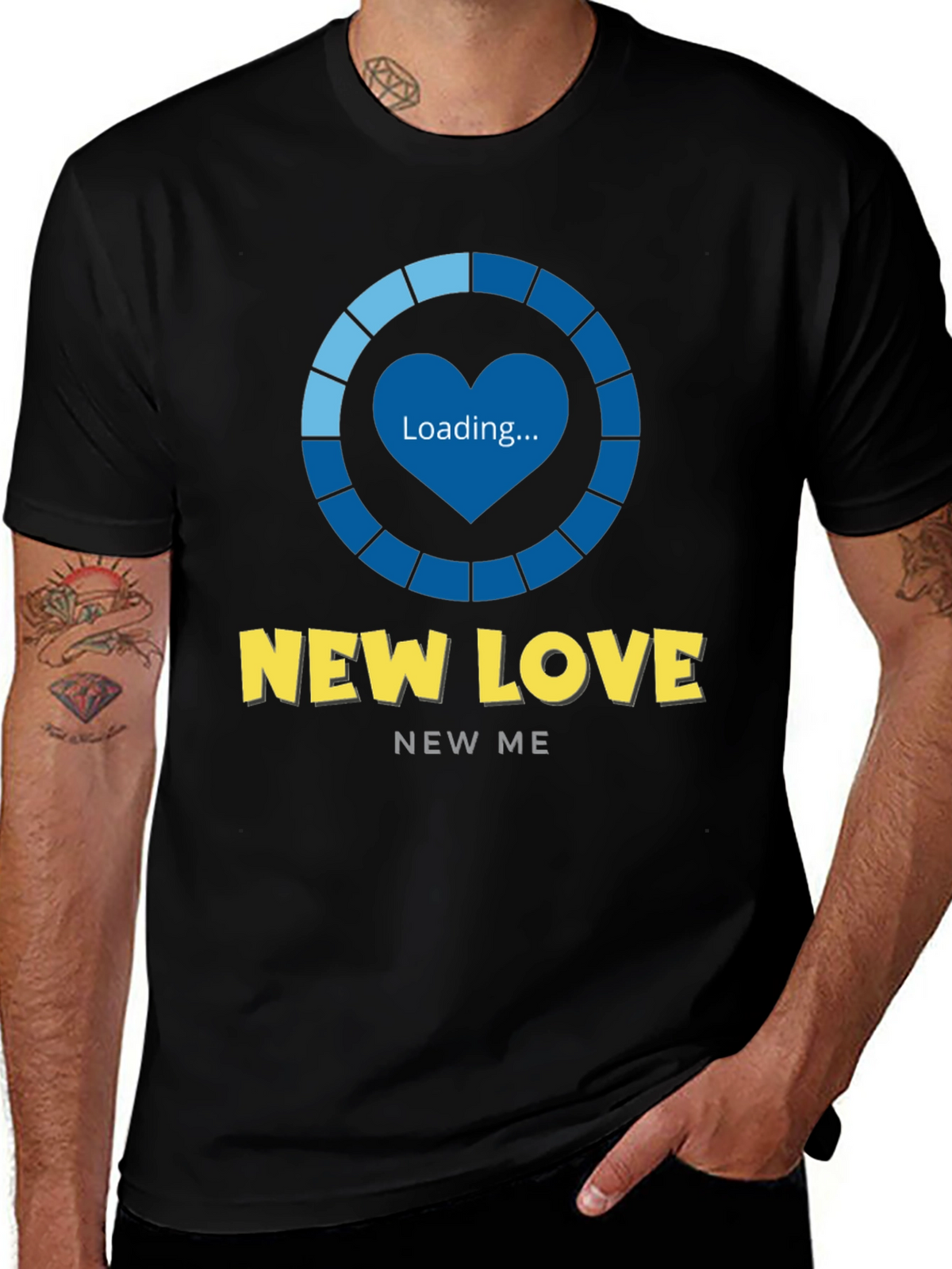 New Love Loading Graphic Tee - Trendy Unisex T-Shirt