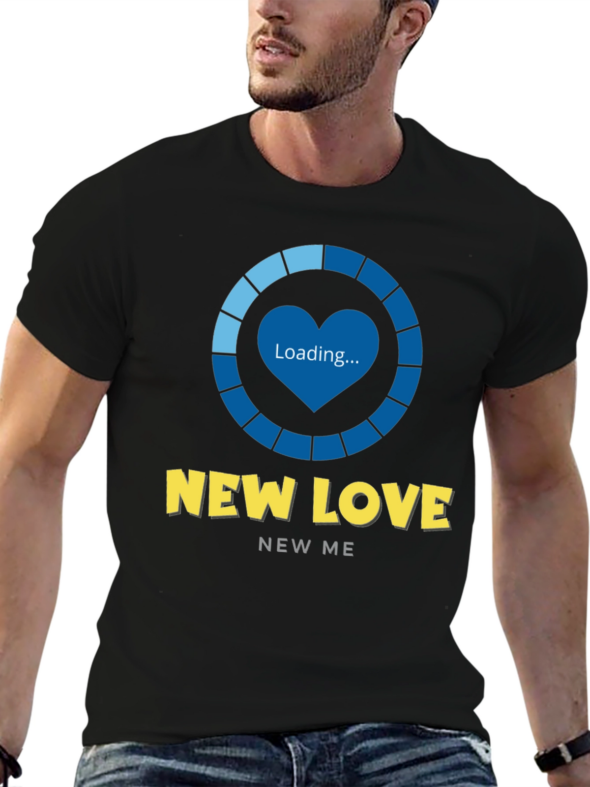 New Love Loading Graphic Tee - Trendy Unisex T-Shirt
