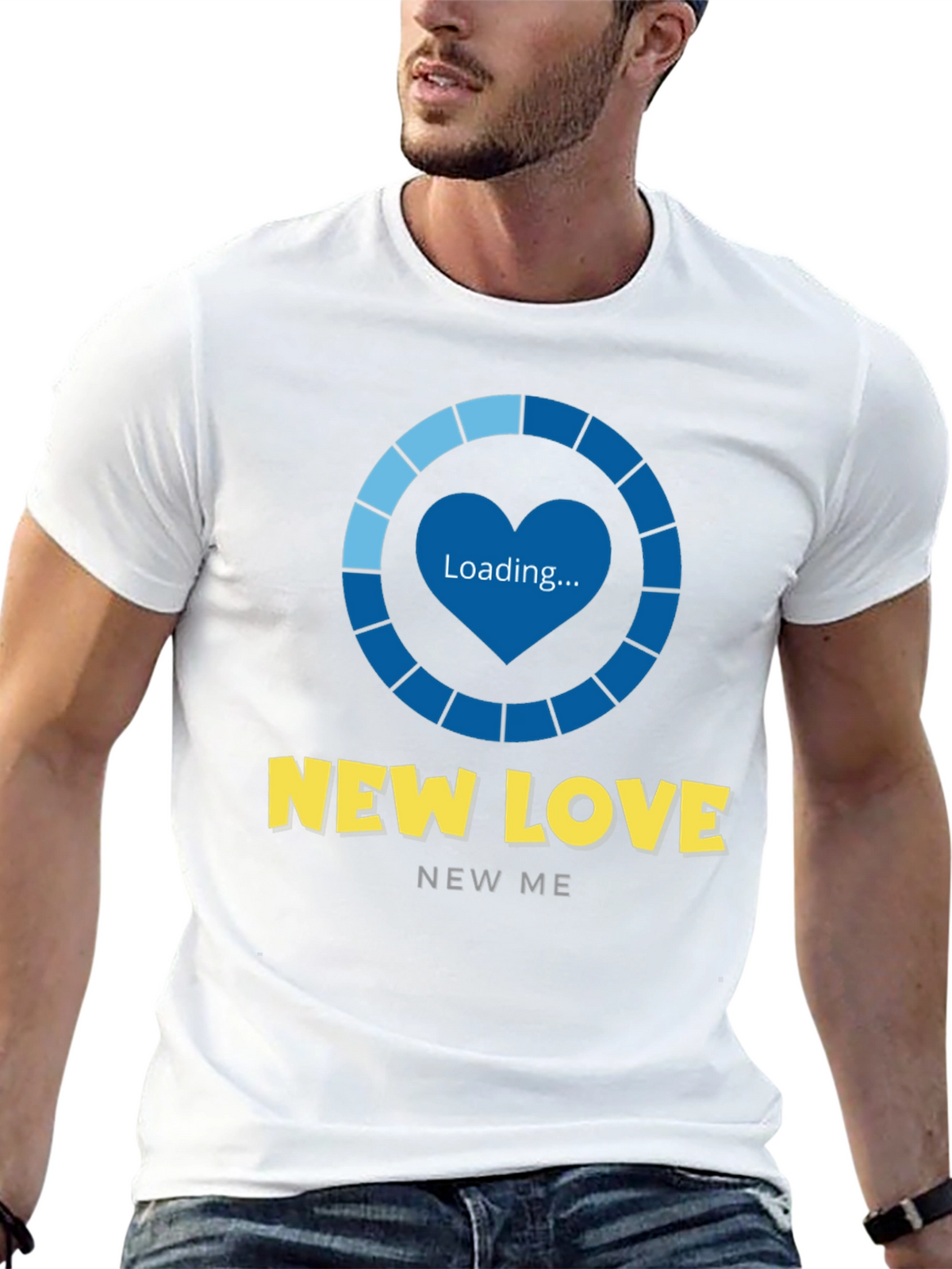 New Love Loading Graphic Tee - Trendy Unisex T-Shirt