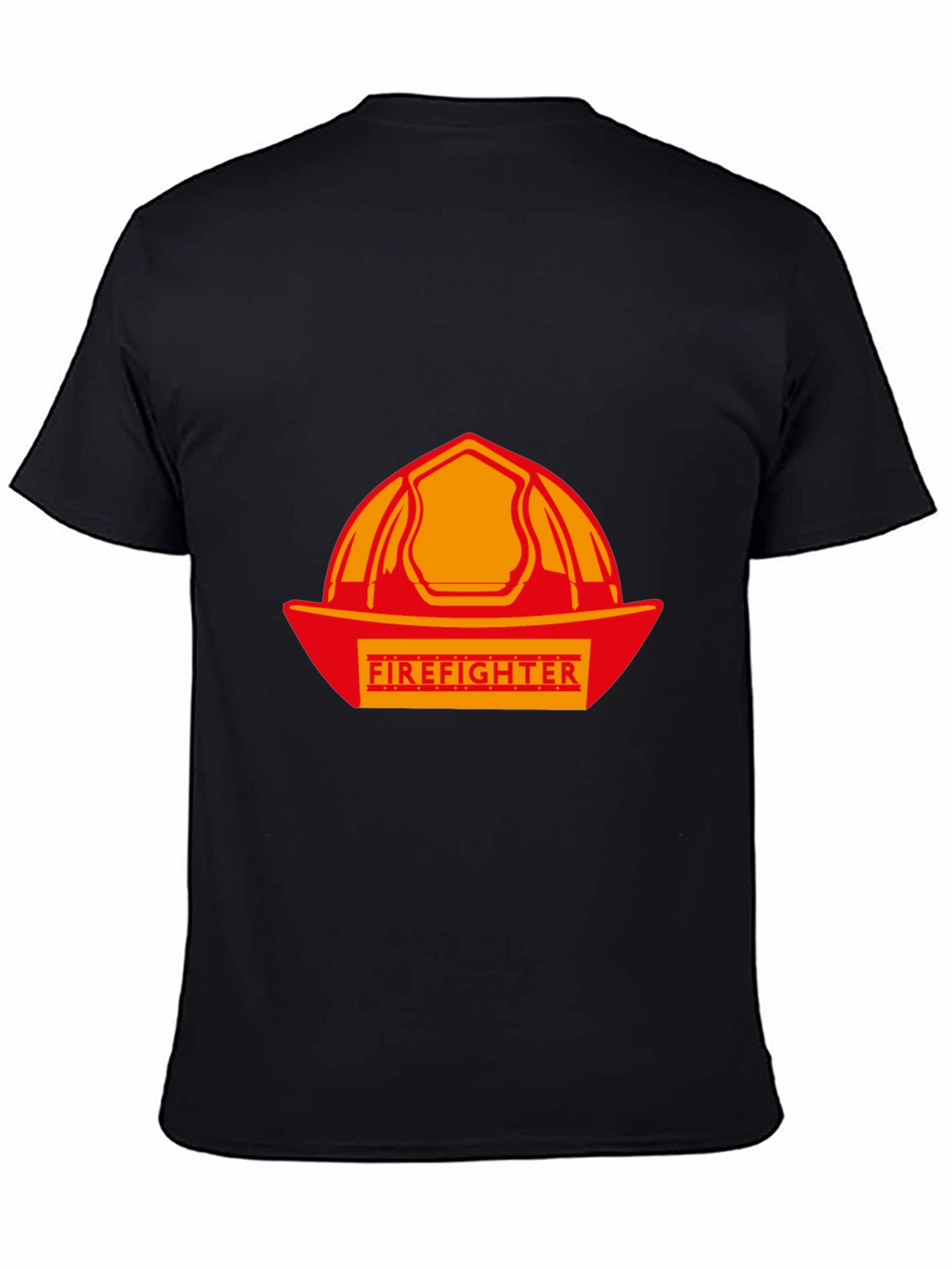 Firefighter Helmet T-Shirt - Black Graphic Tee