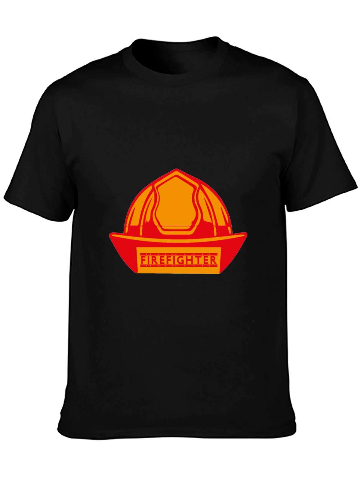 Firefighter Helmet T-Shirt - Black Graphic Tee