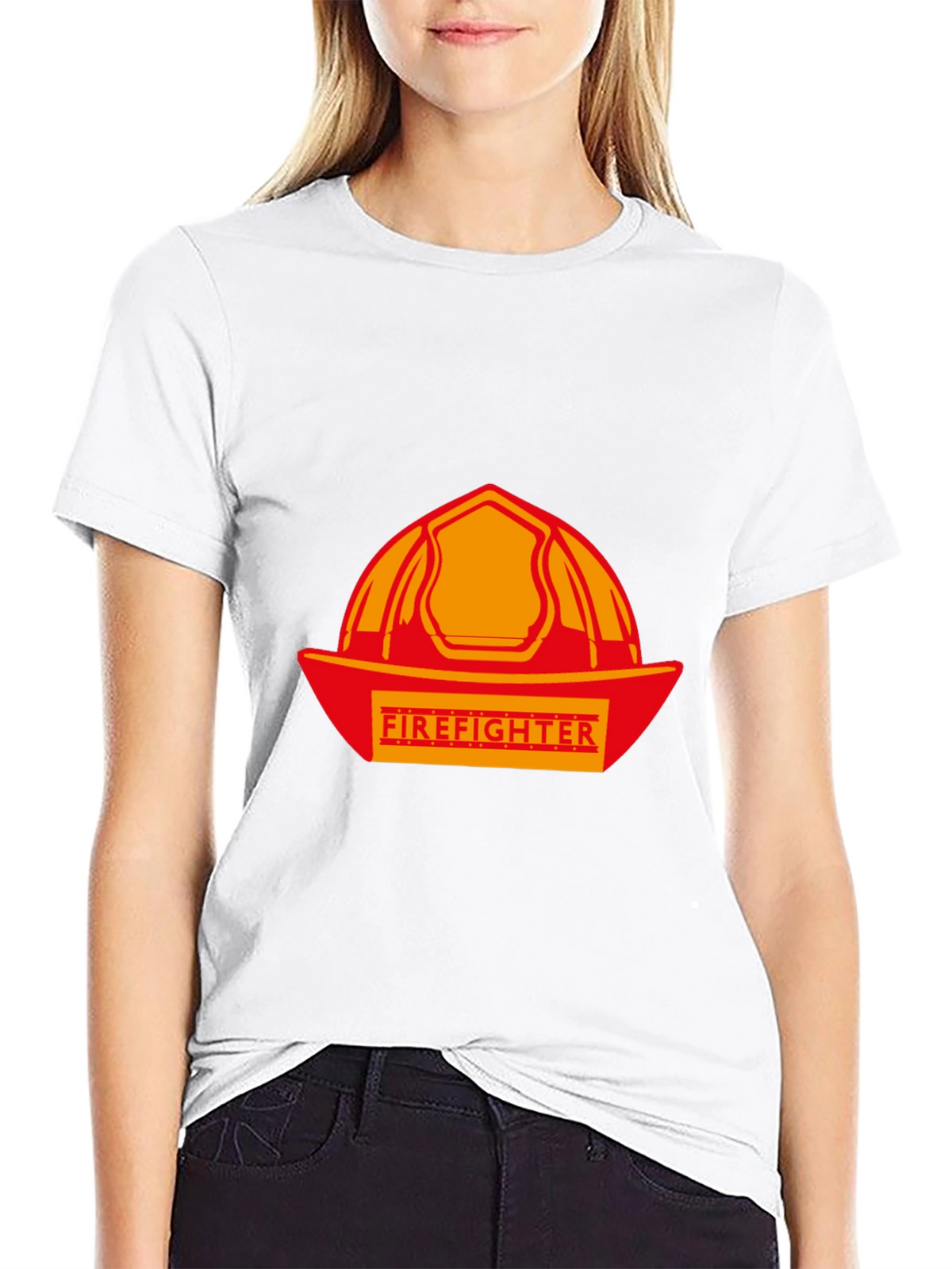 Firefighter Helmet T-Shirt - Black Graphic Tee