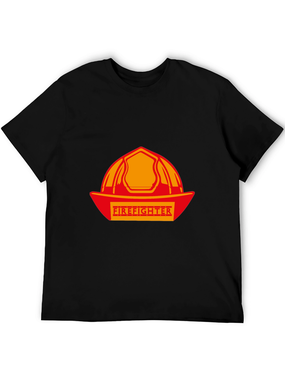 Firefighter Helmet T-Shirt - Black Graphic Tee