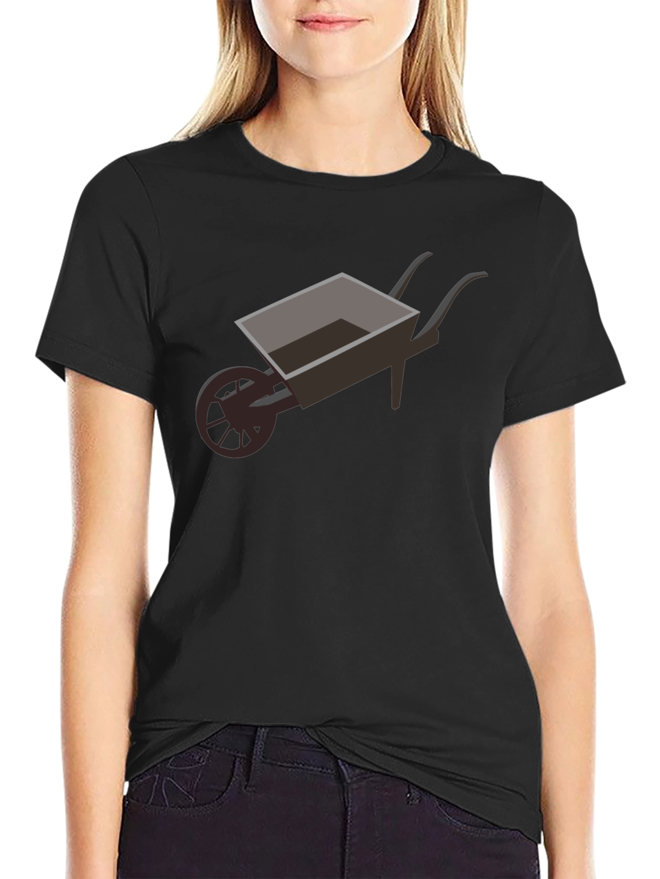 Novelty Wheelbarrow Graphic Tee - Black