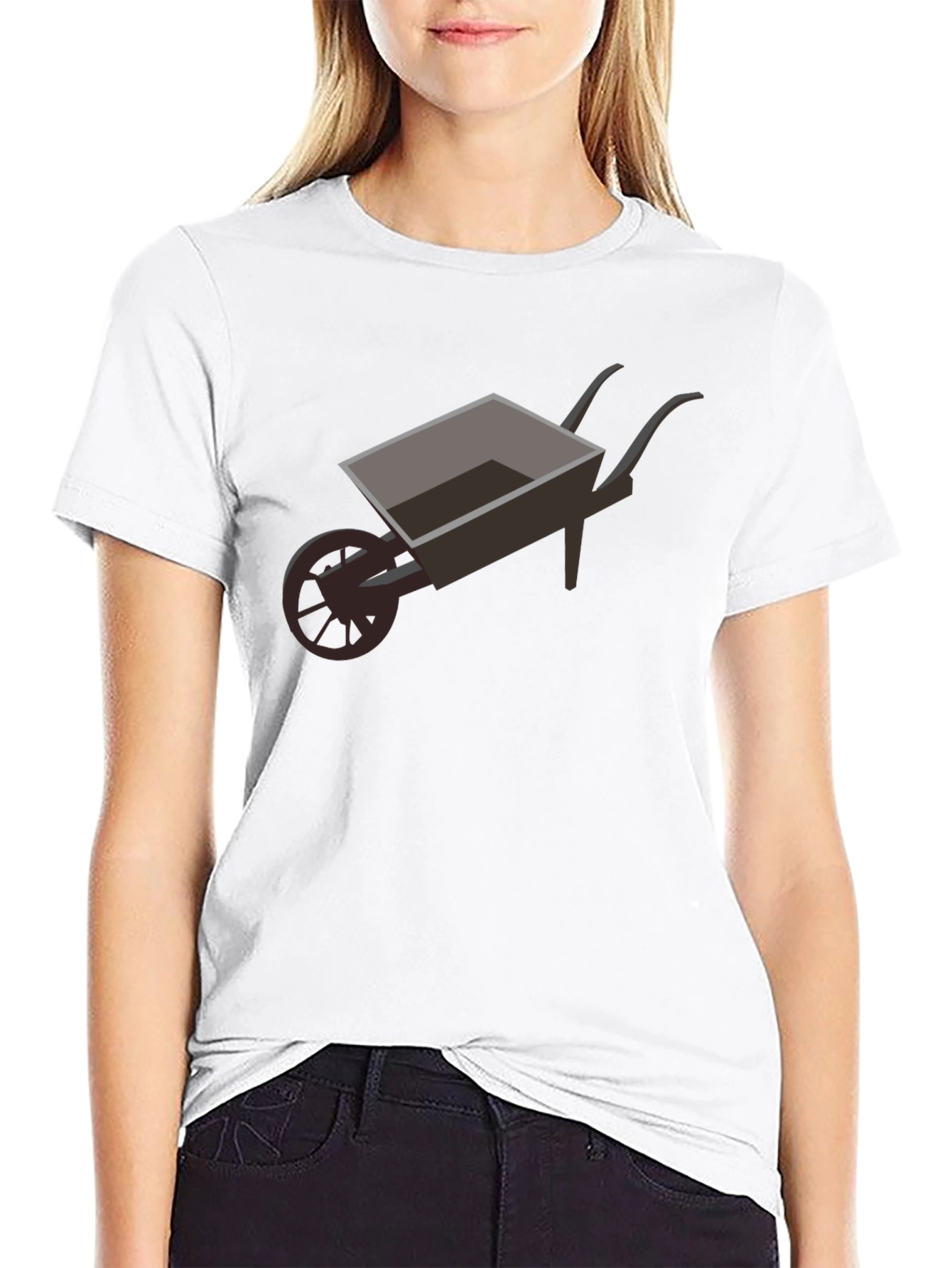 Novelty Wheelbarrow Graphic Tee - Black