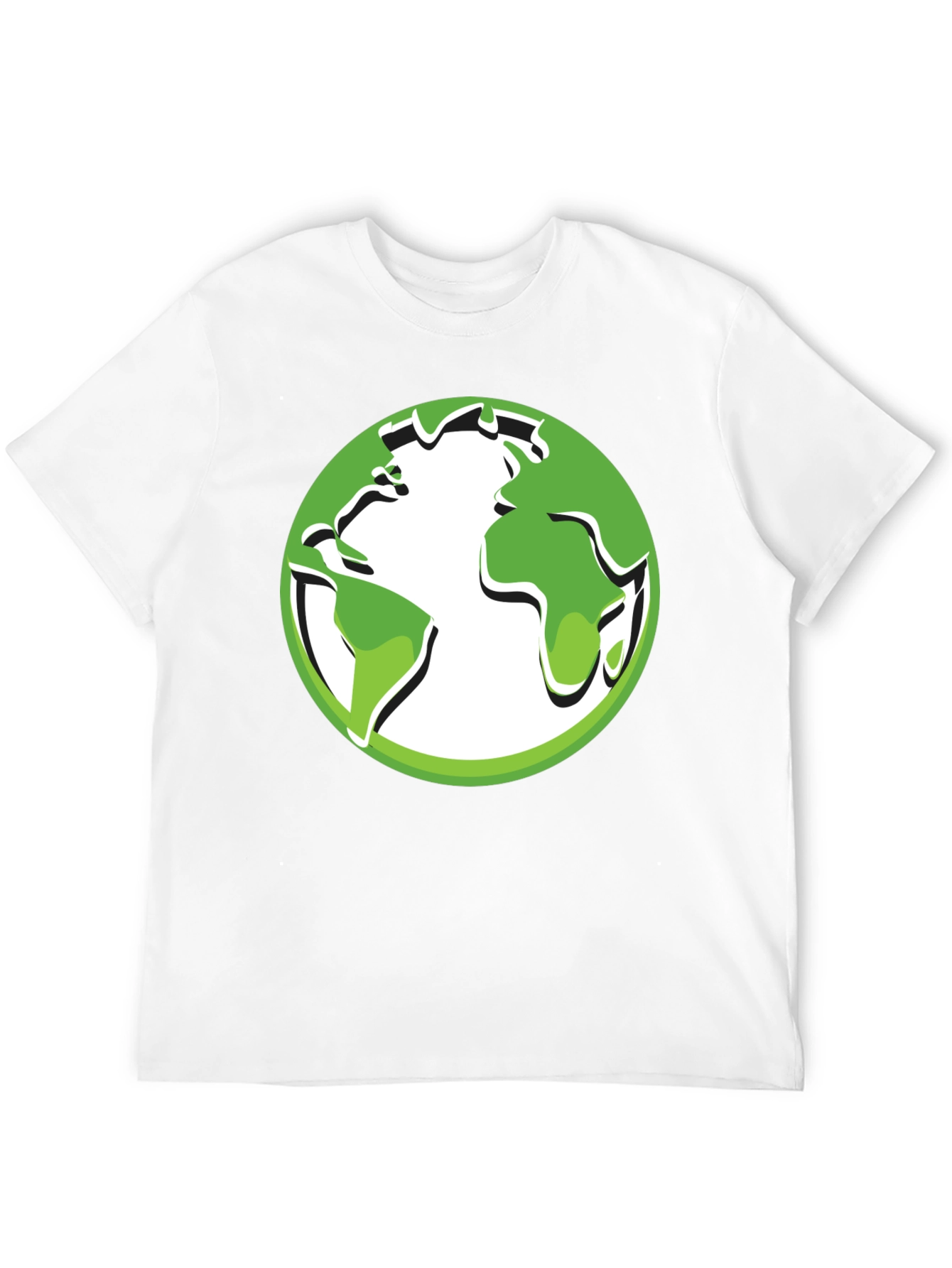 Eco-Friendly Earth Graphic Tee - Black
