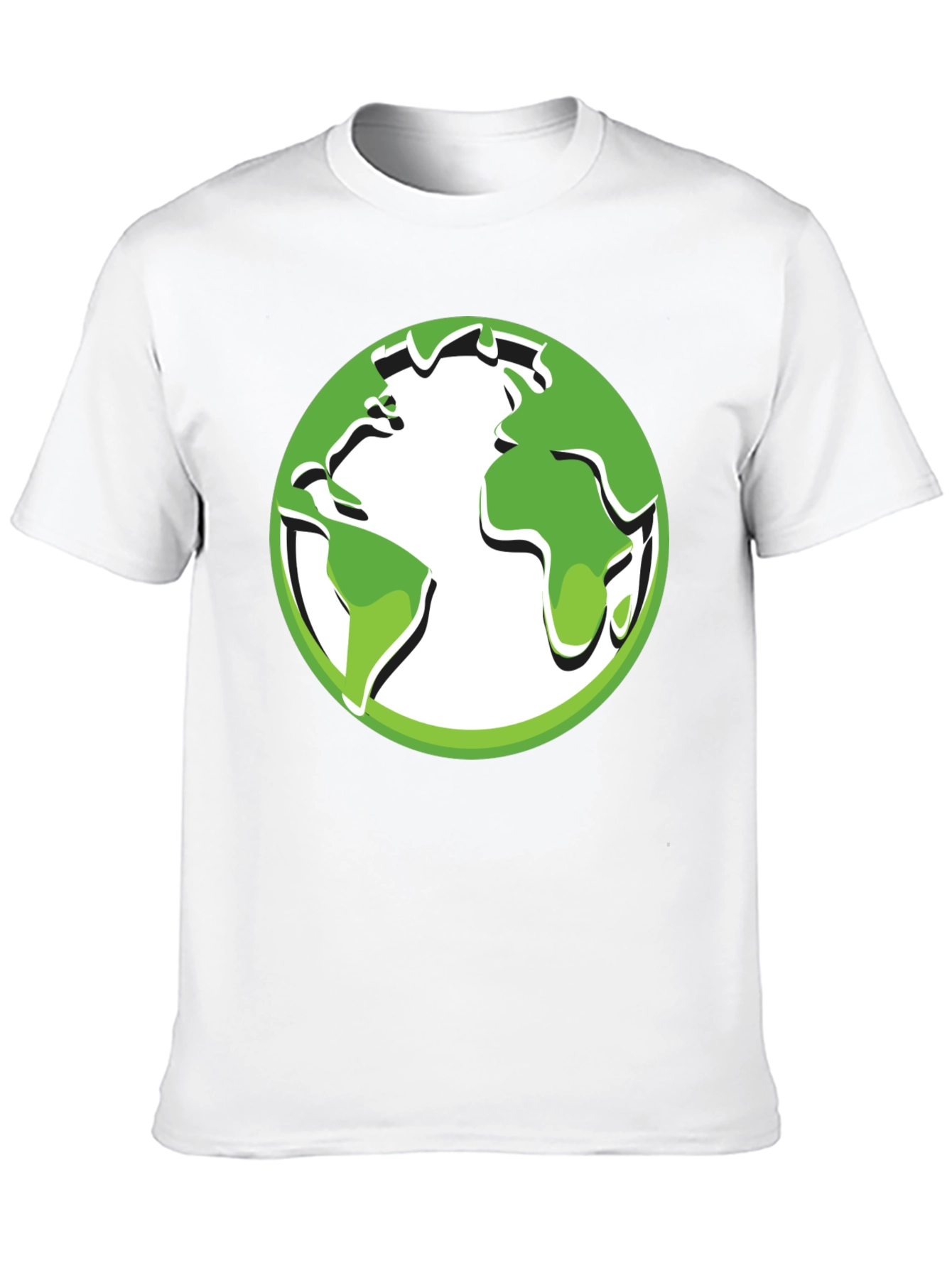 Eco-Friendly Earth Graphic Tee - Black
