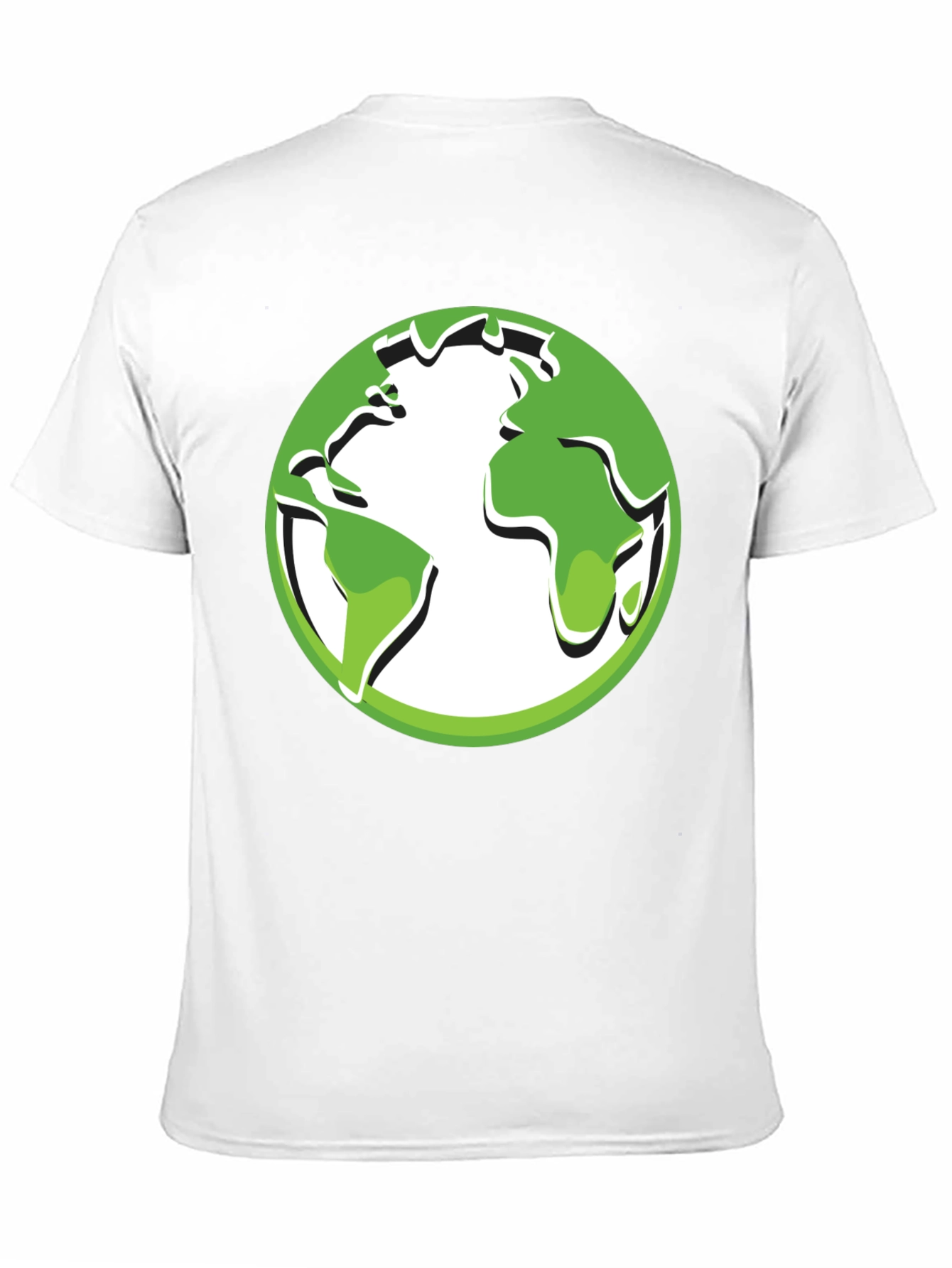 Eco-Friendly Earth Graphic Tee - Black