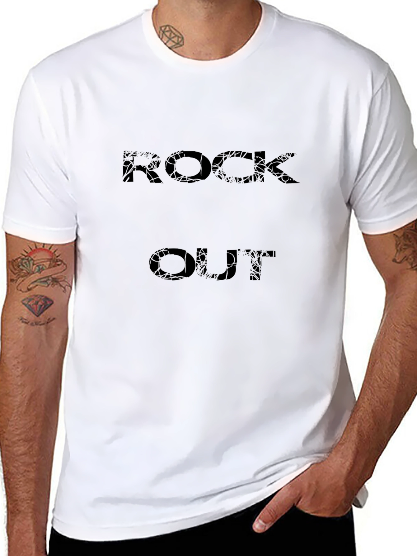 Rock Out T-Shirt - Black Graphic Tee