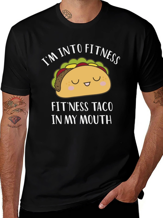 Funny Fitness Taco Black T-Shirt